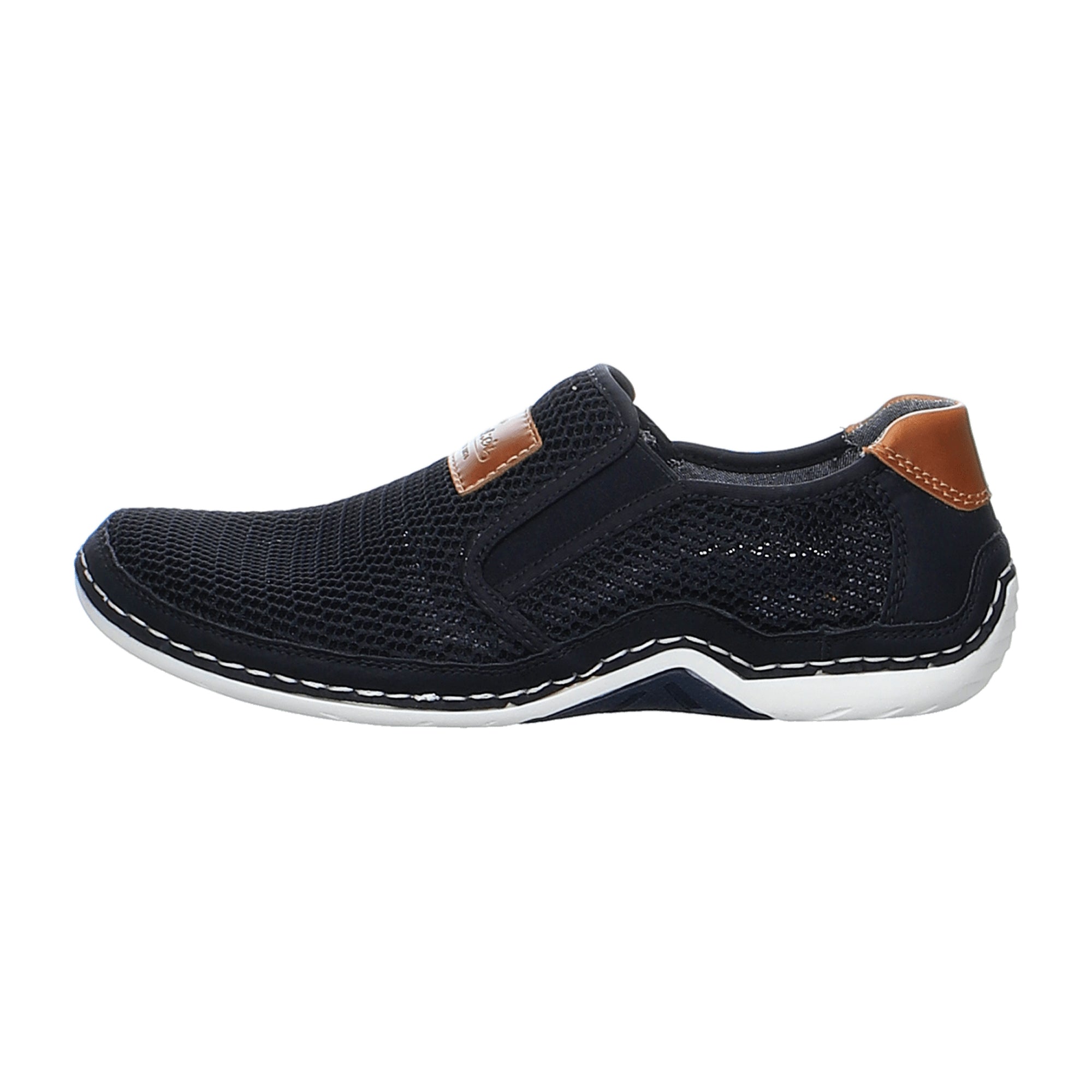 Rieker Men's Black Slip-On Shoes Comfortable Easy Wear with Removable Insole