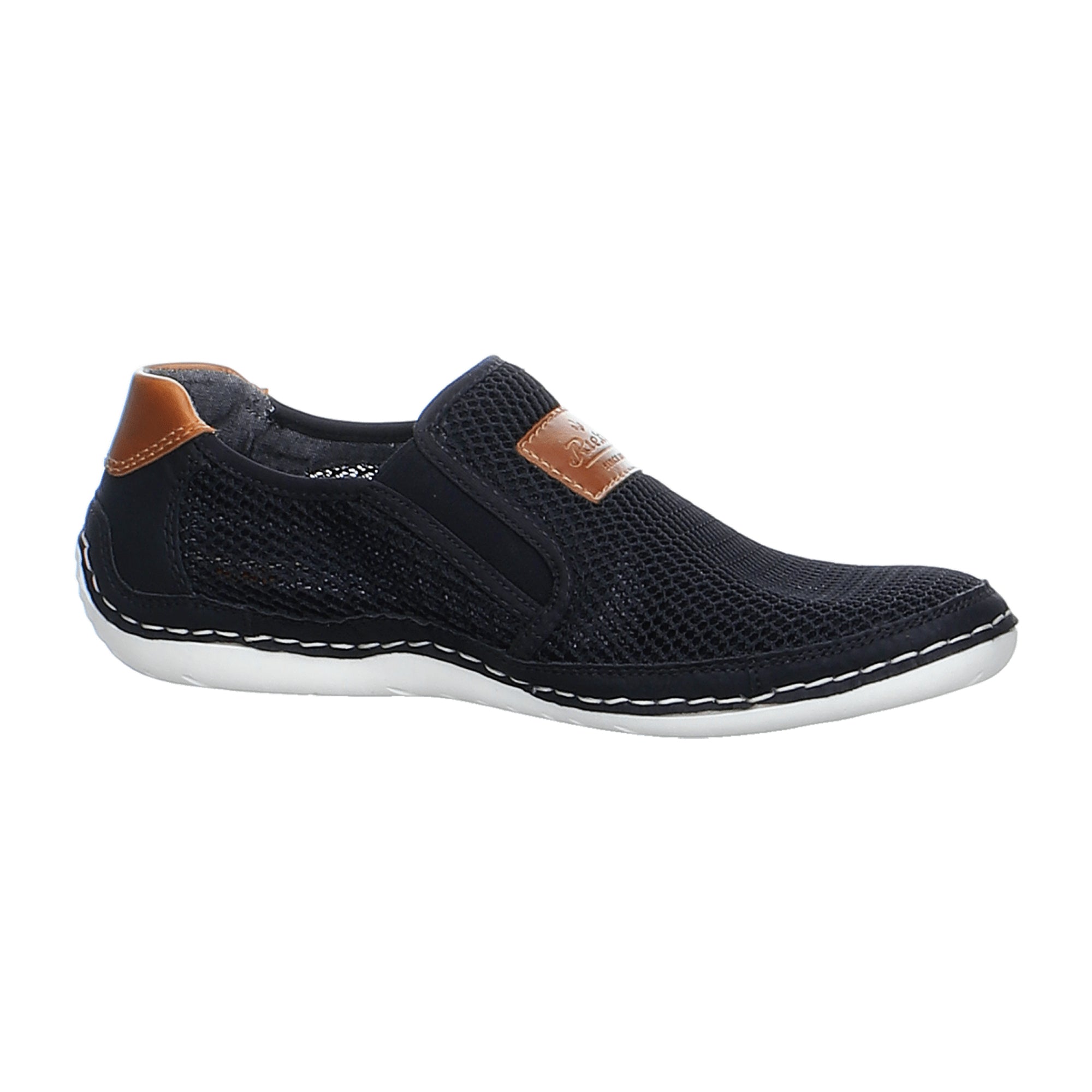 Rieker Men's Black Slip-On Shoes Comfortable Easy Wear with Removable Insole