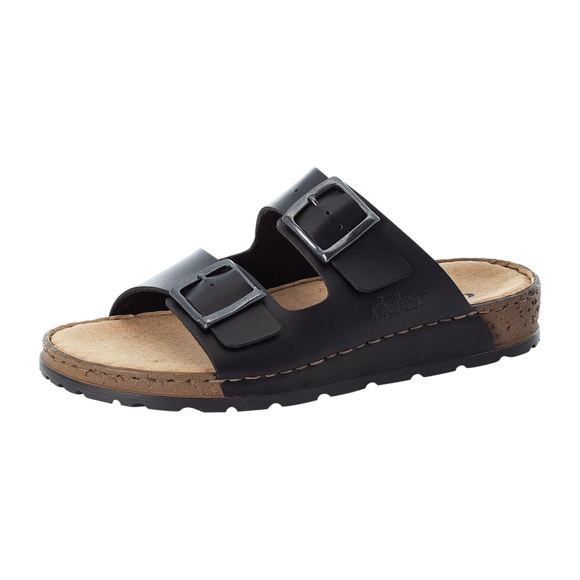 Rieker Black Bio Sandals for Men with Adjustable Straps Comfortable Footwear