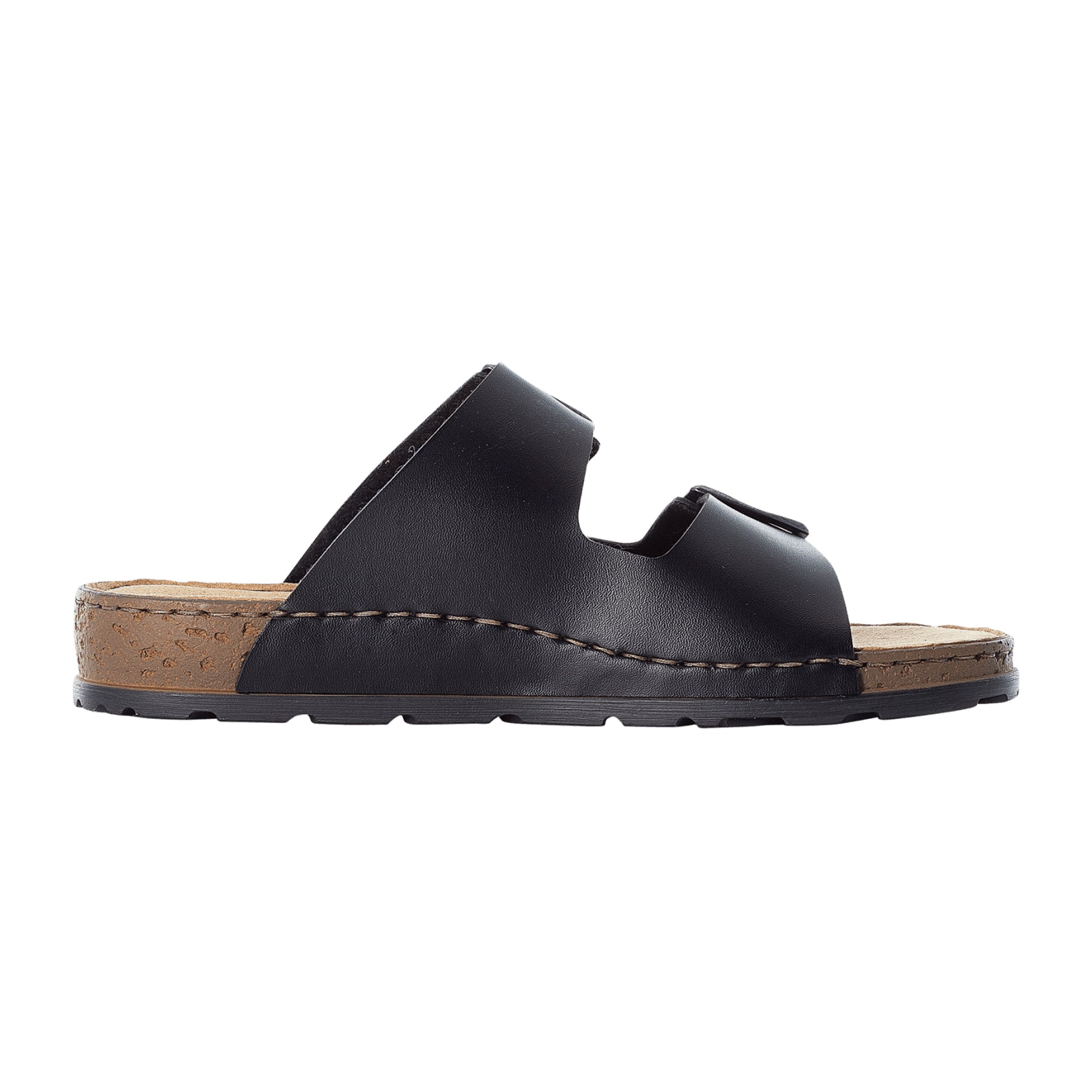 Rieker Black Bio Sandals for Men with Adjustable Straps Comfortable Footwear