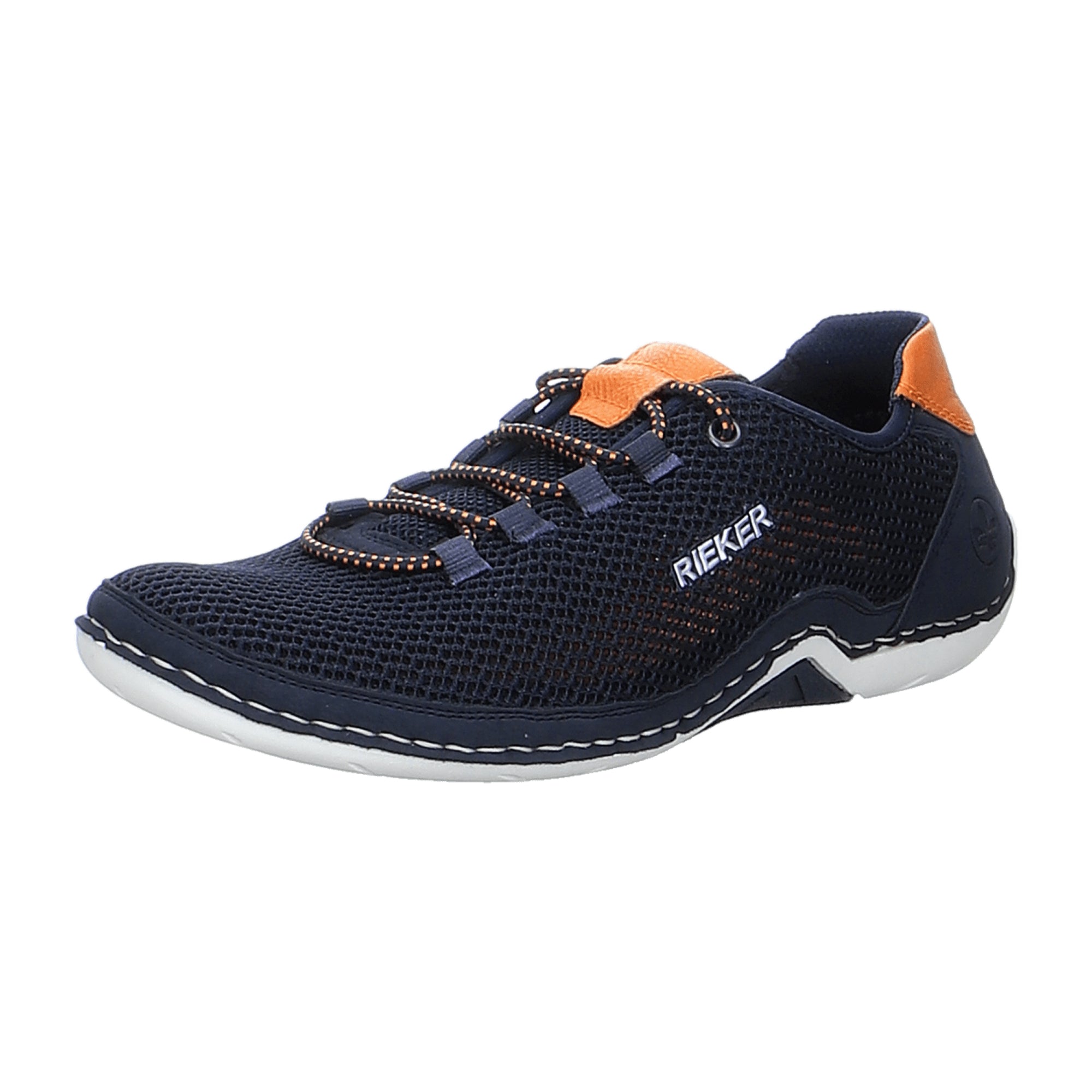 Rieker Men's Blue Slip-On Shoes Comfortable Design with Elastic Inset and Soft Sole