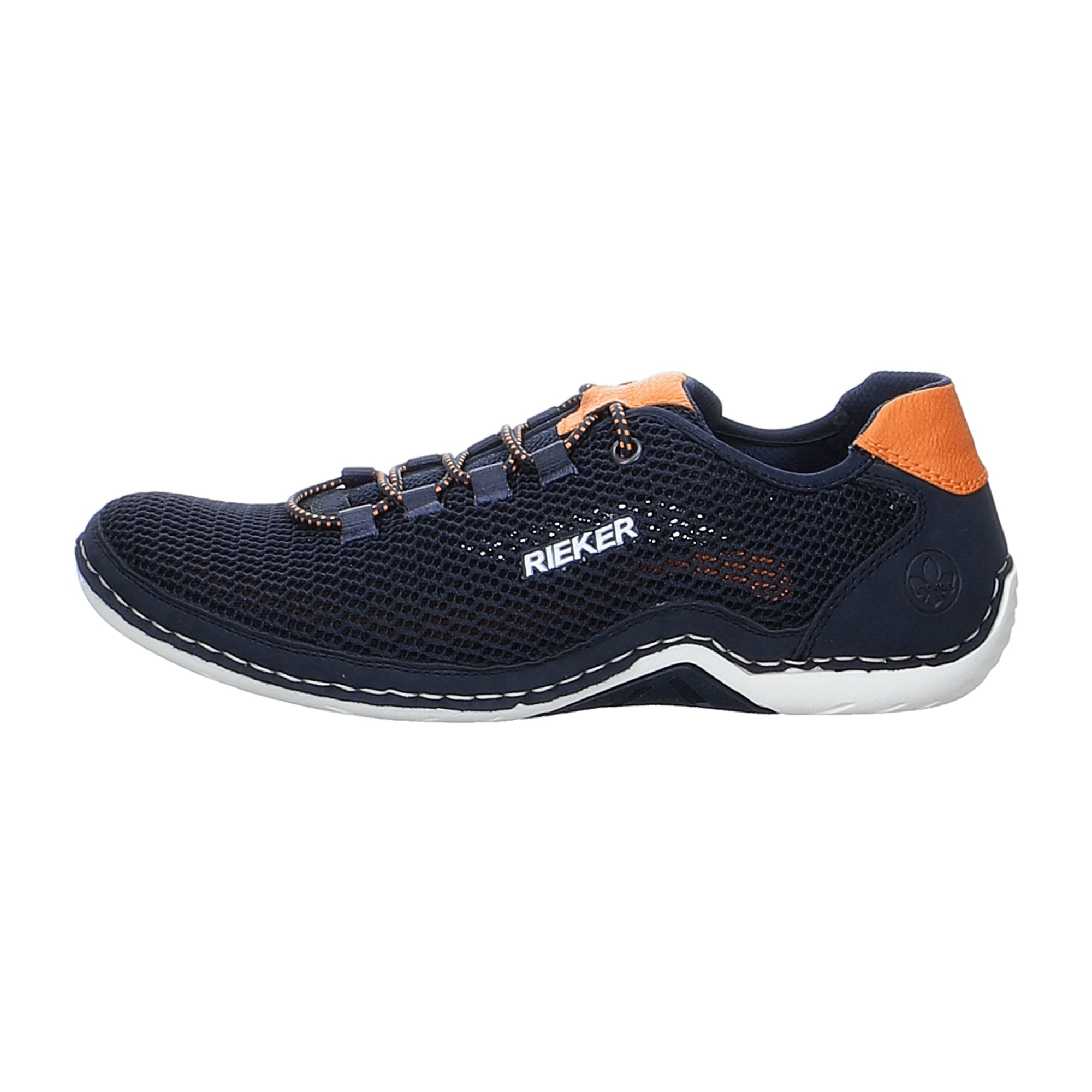 Rieker Men's Blue Slip-On Shoes Comfortable Design with Elastic Inset and Soft Sole