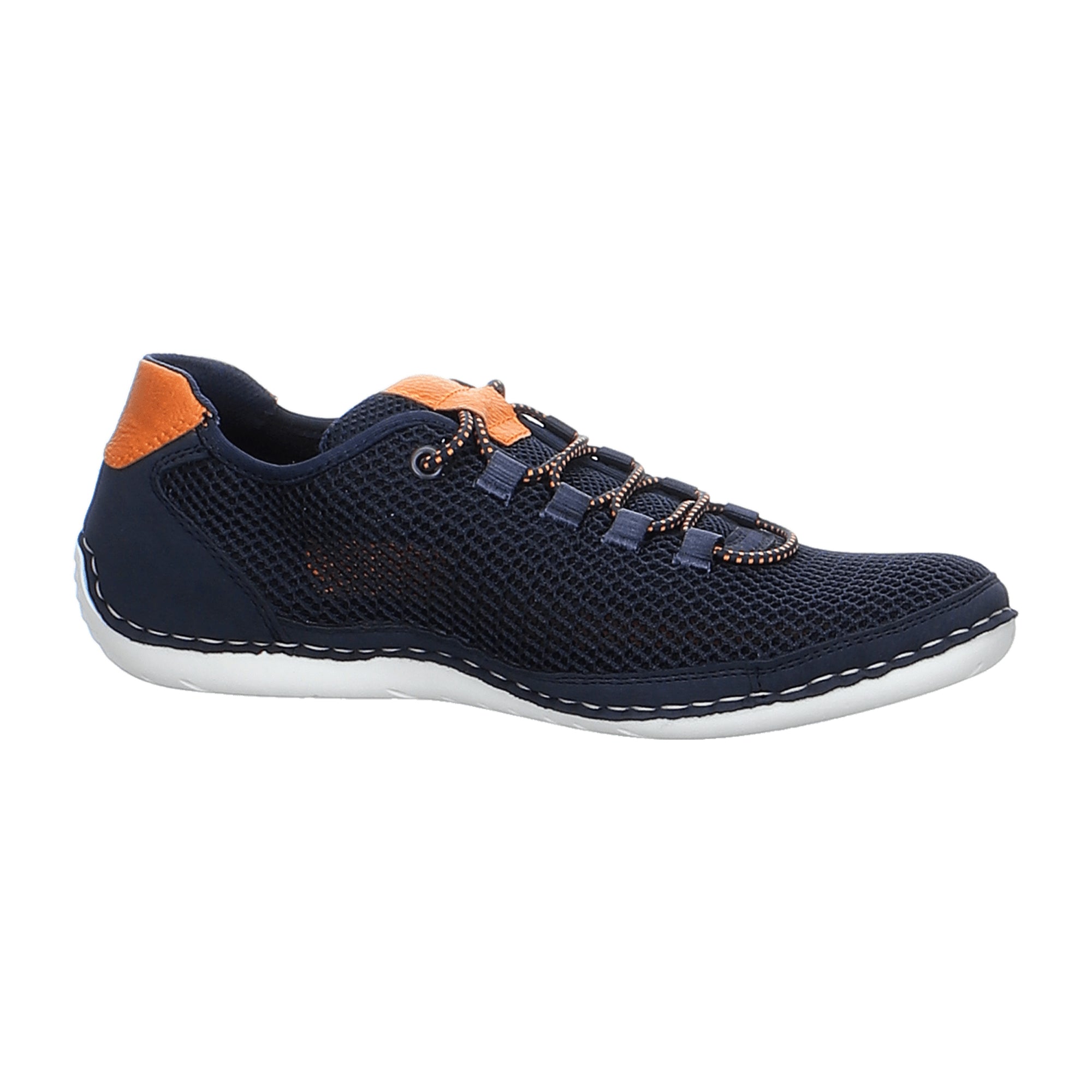 Rieker Men's Blue Slip-On Shoes Comfortable Design with Elastic Inset and Soft Sole