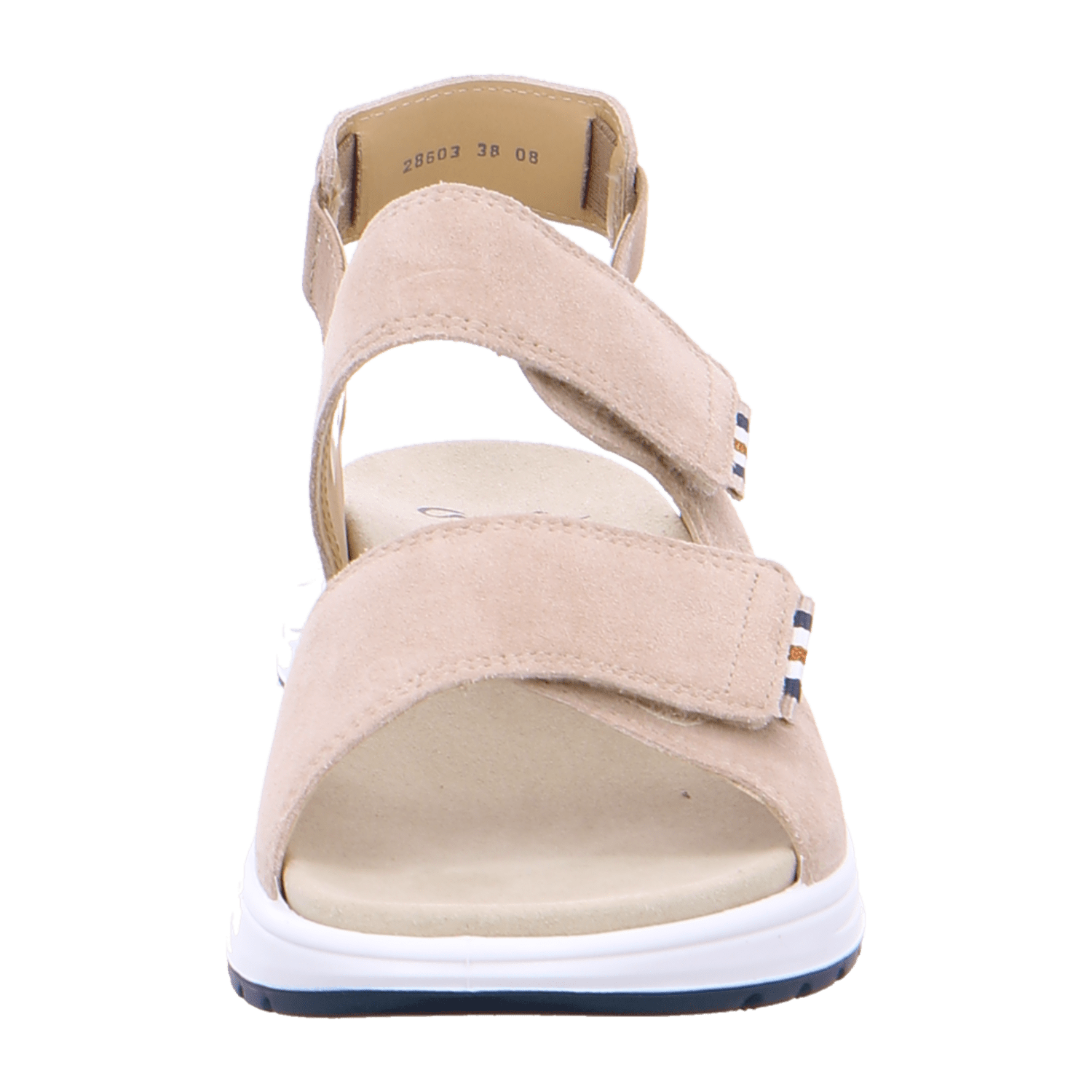 ARA Panama Women's Sandal Suede Beige with Hook-and-Loop Closure and Ankle Strap