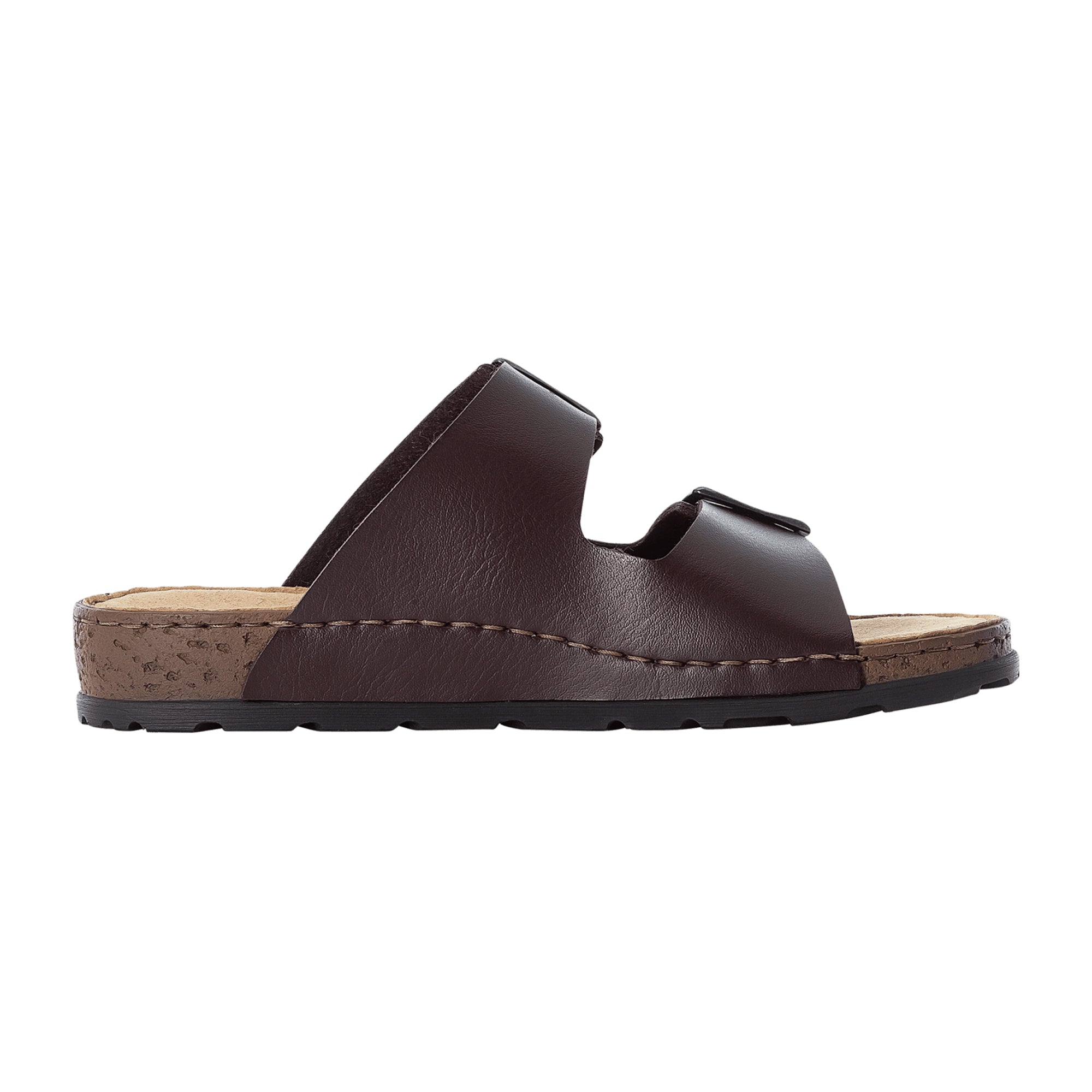 Rieker Men's Brown Summer Sandals Breathable Synthetic Leather Soft Footbed