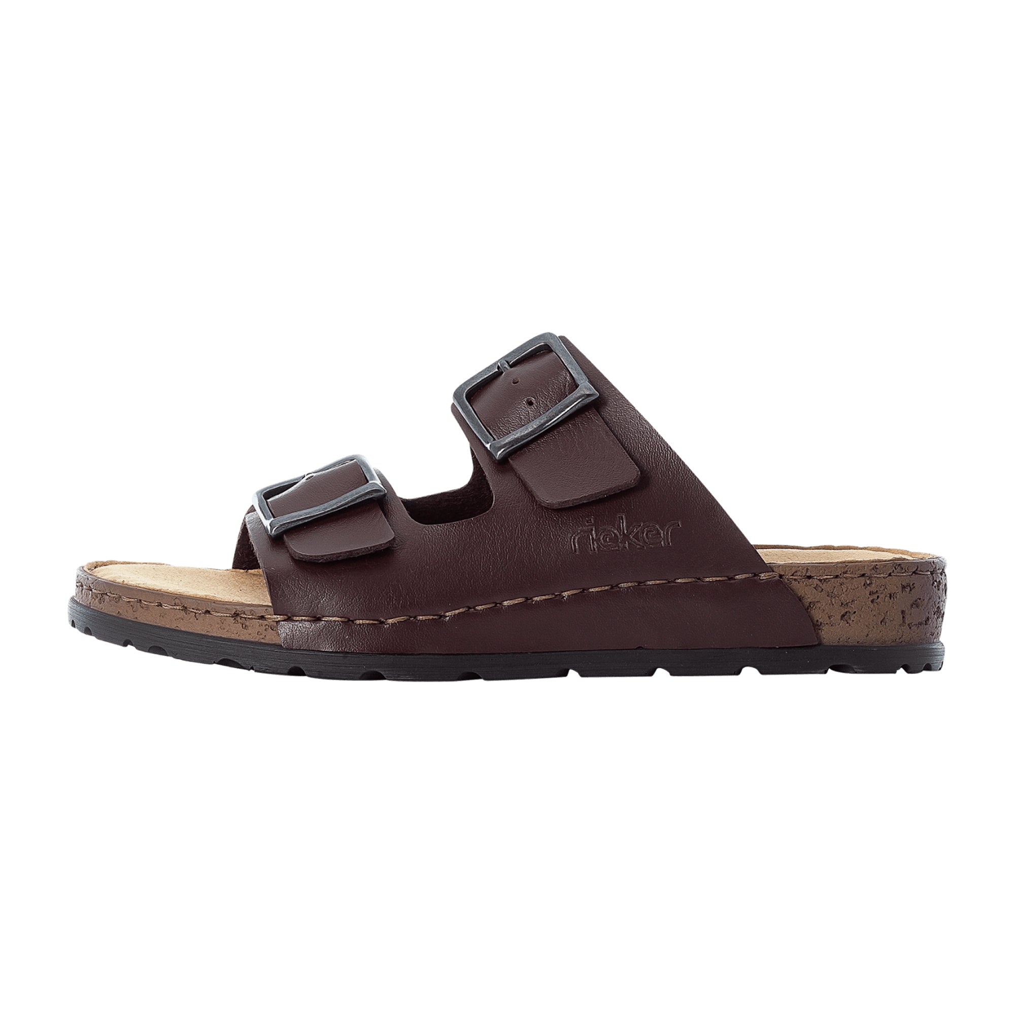 Rieker Men's Brown Summer Sandals Breathable Synthetic Leather Soft Footbed