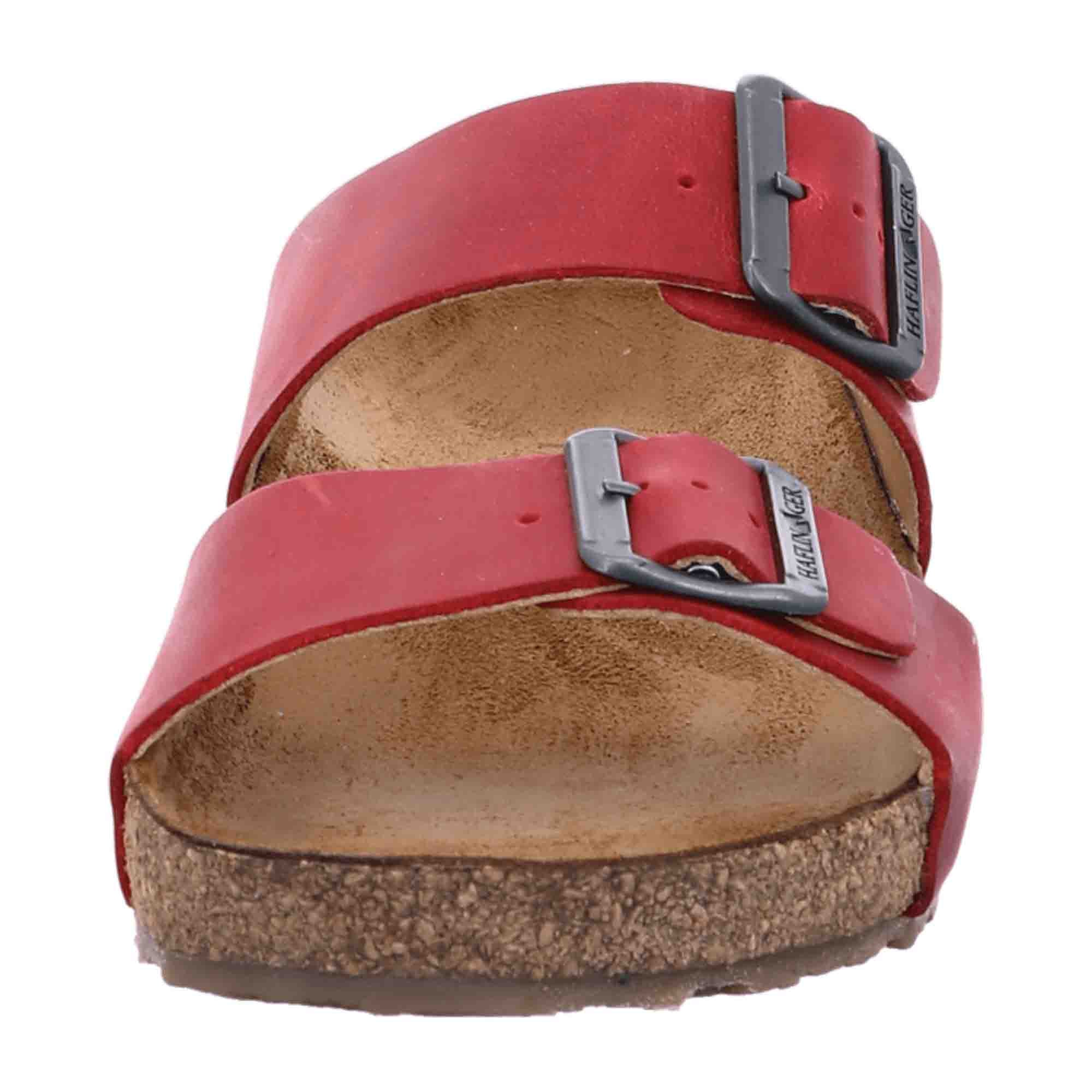 Haflinger Women's Classic Red Slides | Stylish & Comfortable Footwear