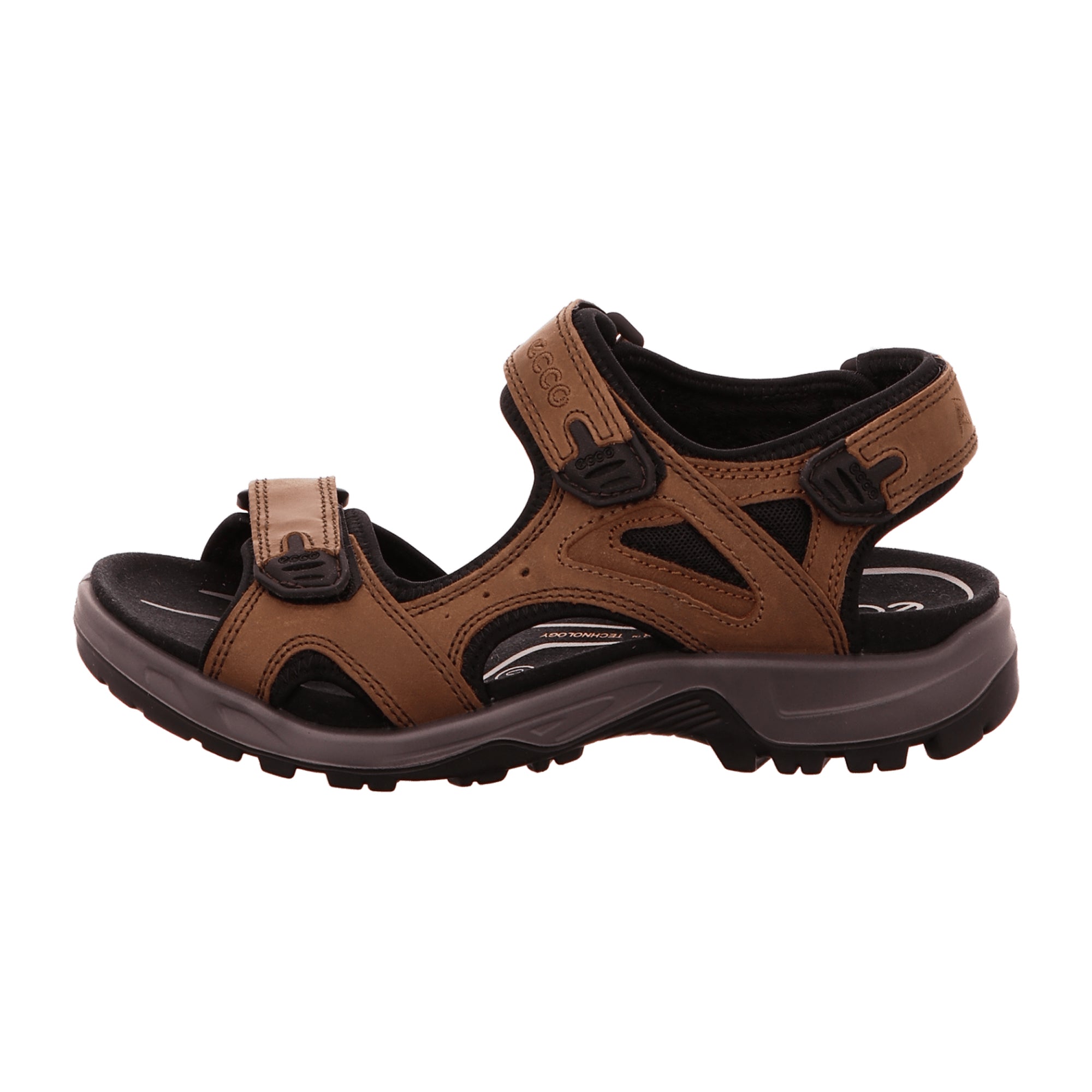 Ecco OFFROAD Men's Outdoor Sandals, Durable Brown Leather - Adventure Ready