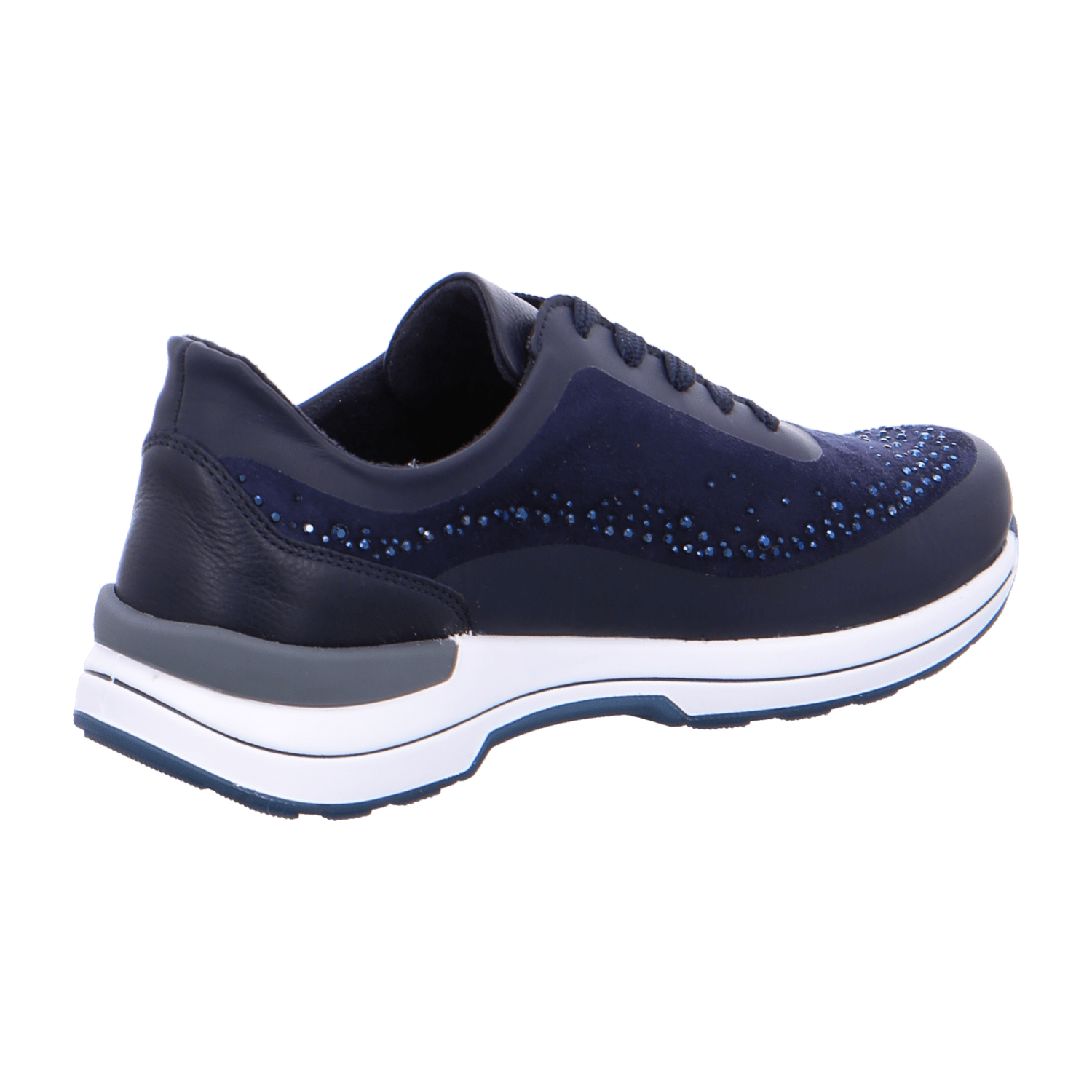 ARA NARA Women's Sneakers Blue Laced Cotton Synthetic Cold Weather Lined - Bartel-Shop