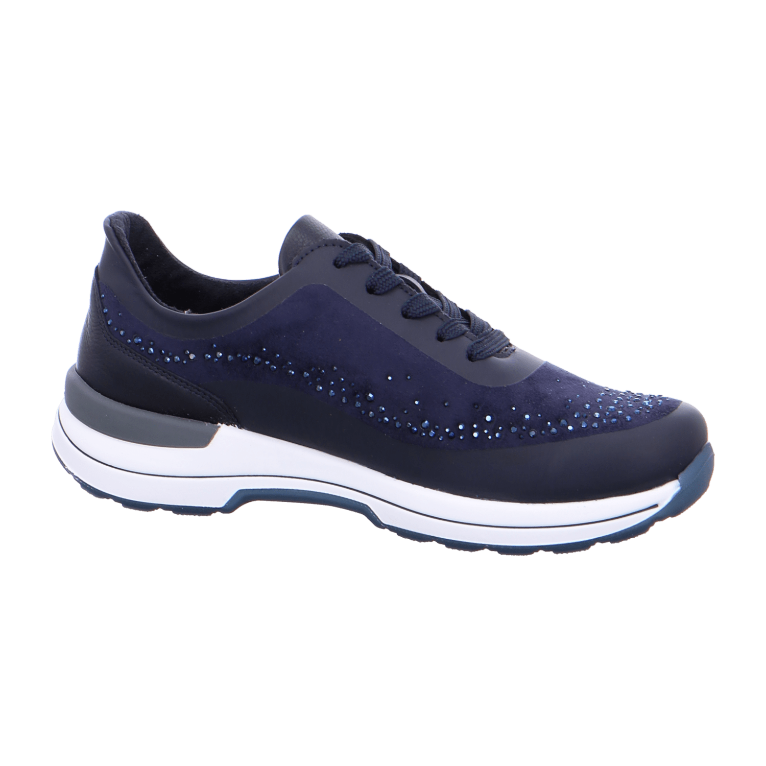 ARA NARA Women's Sneakers Blue Laced Cotton Synthetic Cold Weather Lined - Bartel-Shop