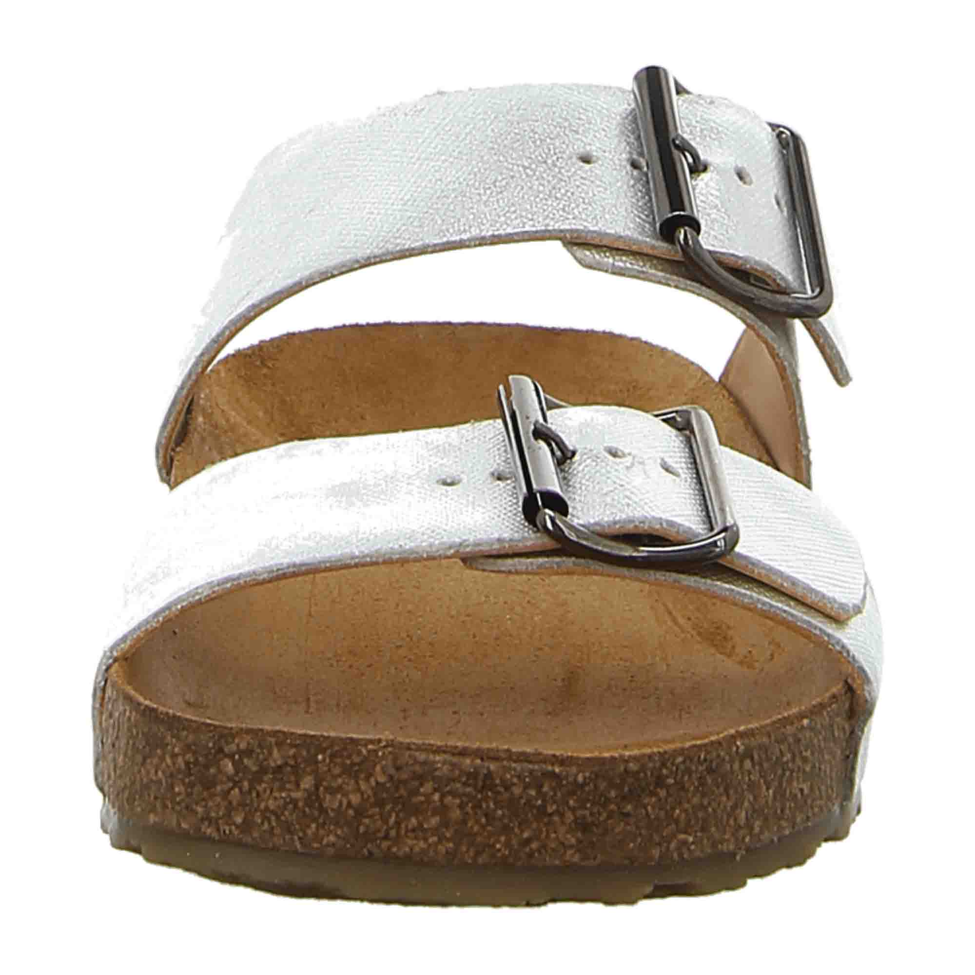 Haflinger Bio Andrea Women's Silver Sandals - Eco-Friendly, Stylish Comfort