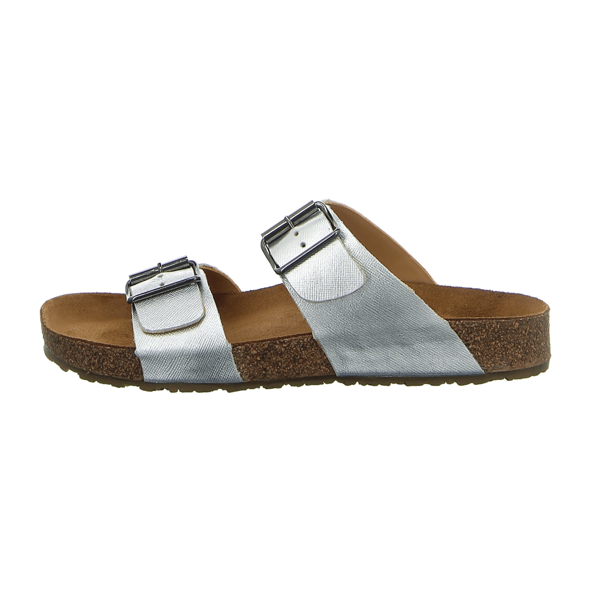 Haflinger Bio Andrea Women's Silver Sandals - Eco-Friendly, Stylish Comfort