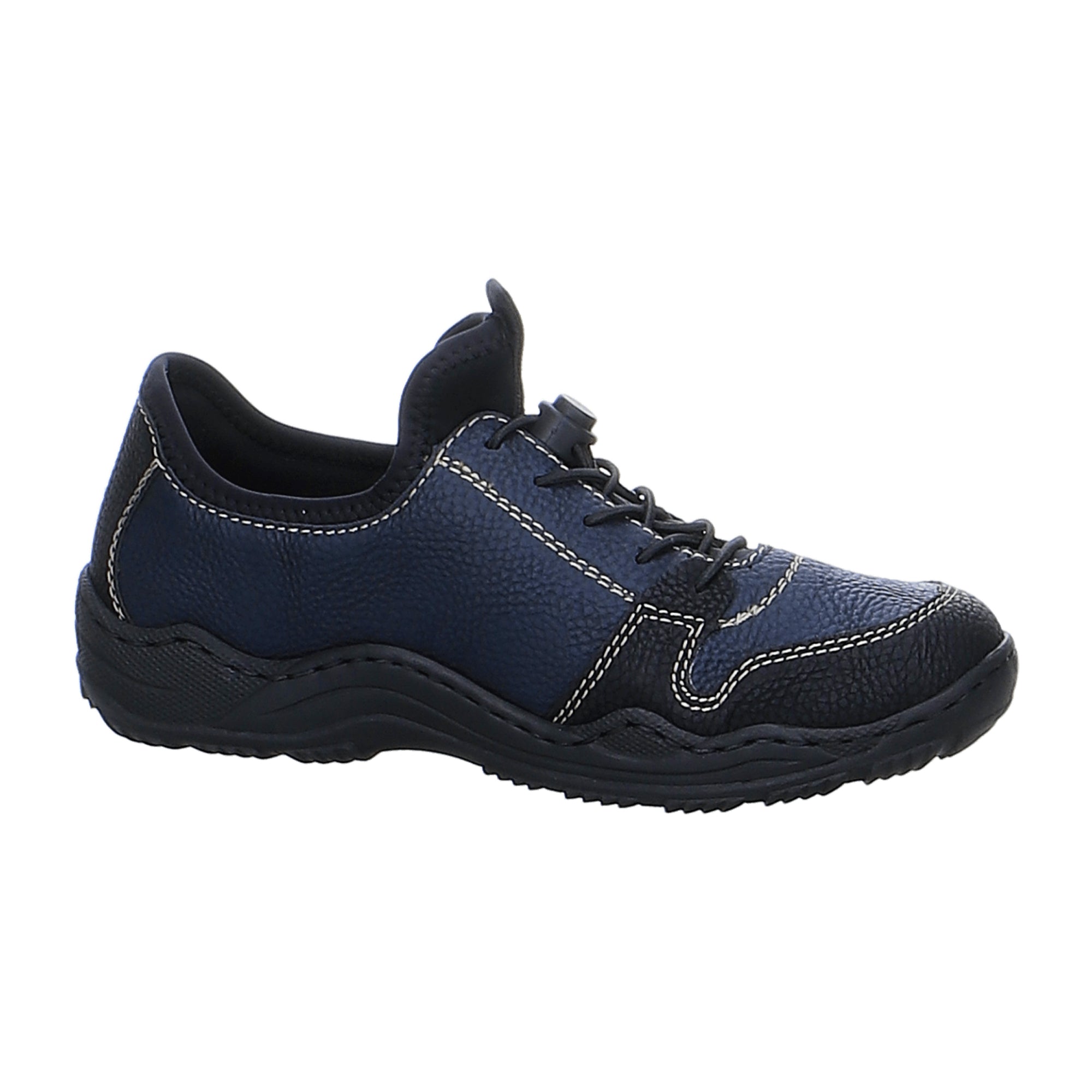 Rieker Women's Casual Blue Slip-On Shoes with Comfortable Shock-Absorbing Sole