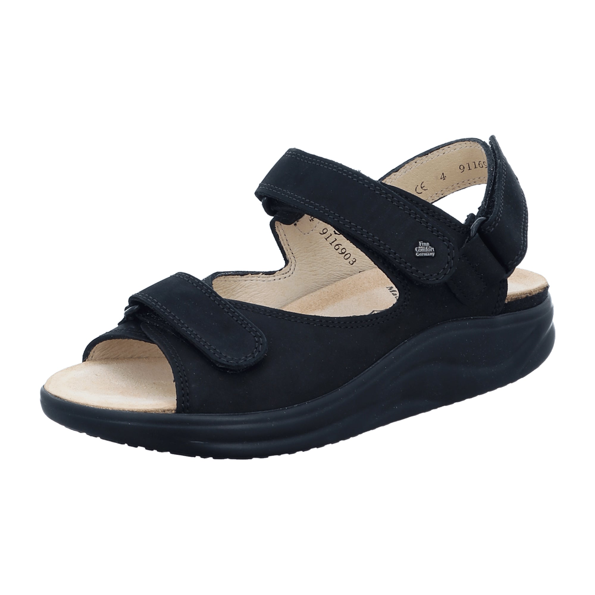 Finn Comfort Corinth Women's Comfort Sandals - Elegant Black Leather