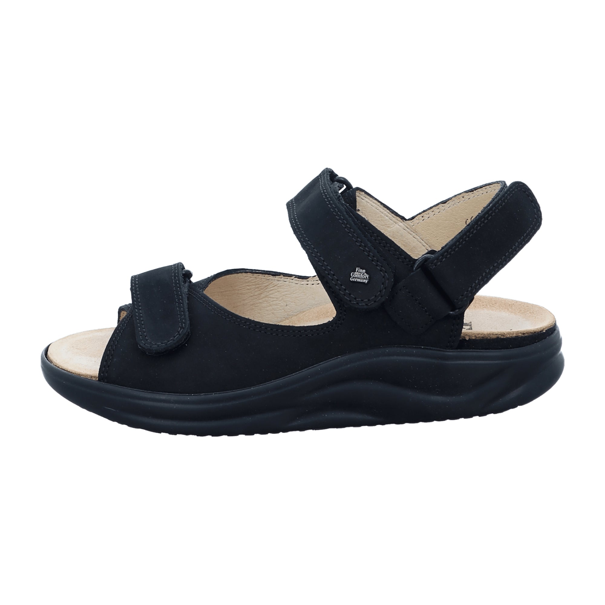 Finn Comfort Corinth Women's Comfort Sandals - Elegant Black Leather