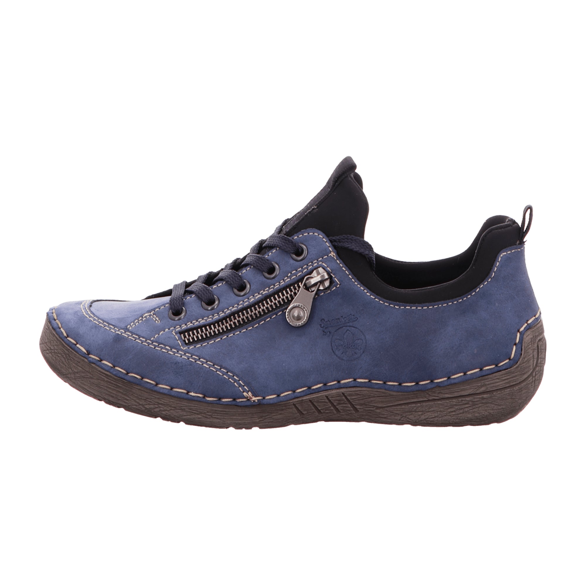 Rieker Women's Casual Lace-Up Shoes Blue Comfortable Lightweight Shock Absorbent