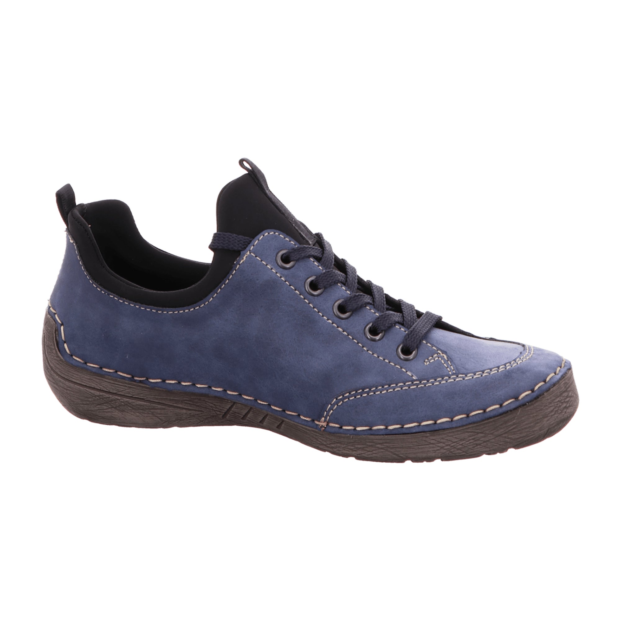 Rieker Women's Casual Lace-Up Shoes Blue Comfortable Lightweight Shock Absorbent