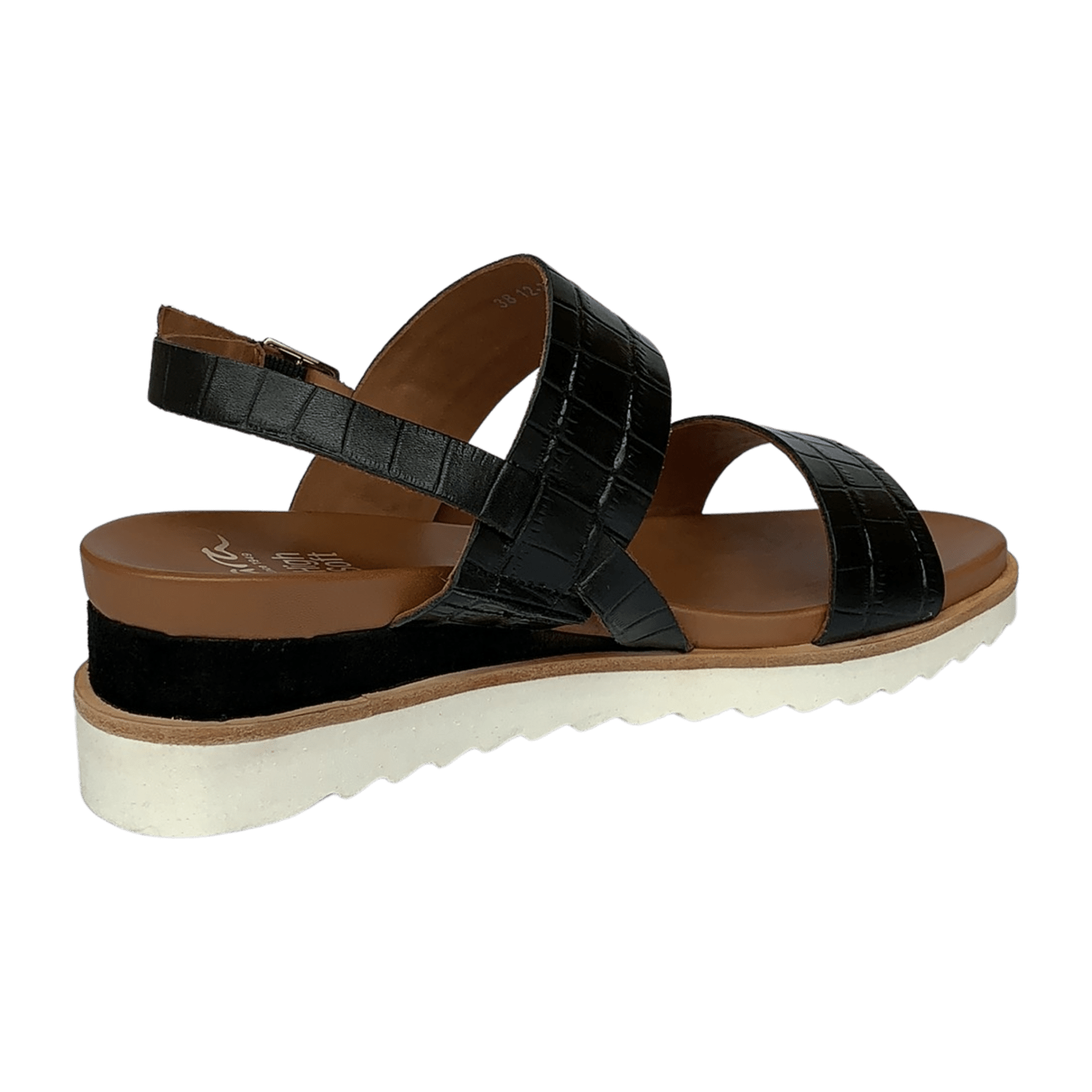 ARA VALENCIA VA Women's Leather Slip-On Mules with Ankle Strap in Black