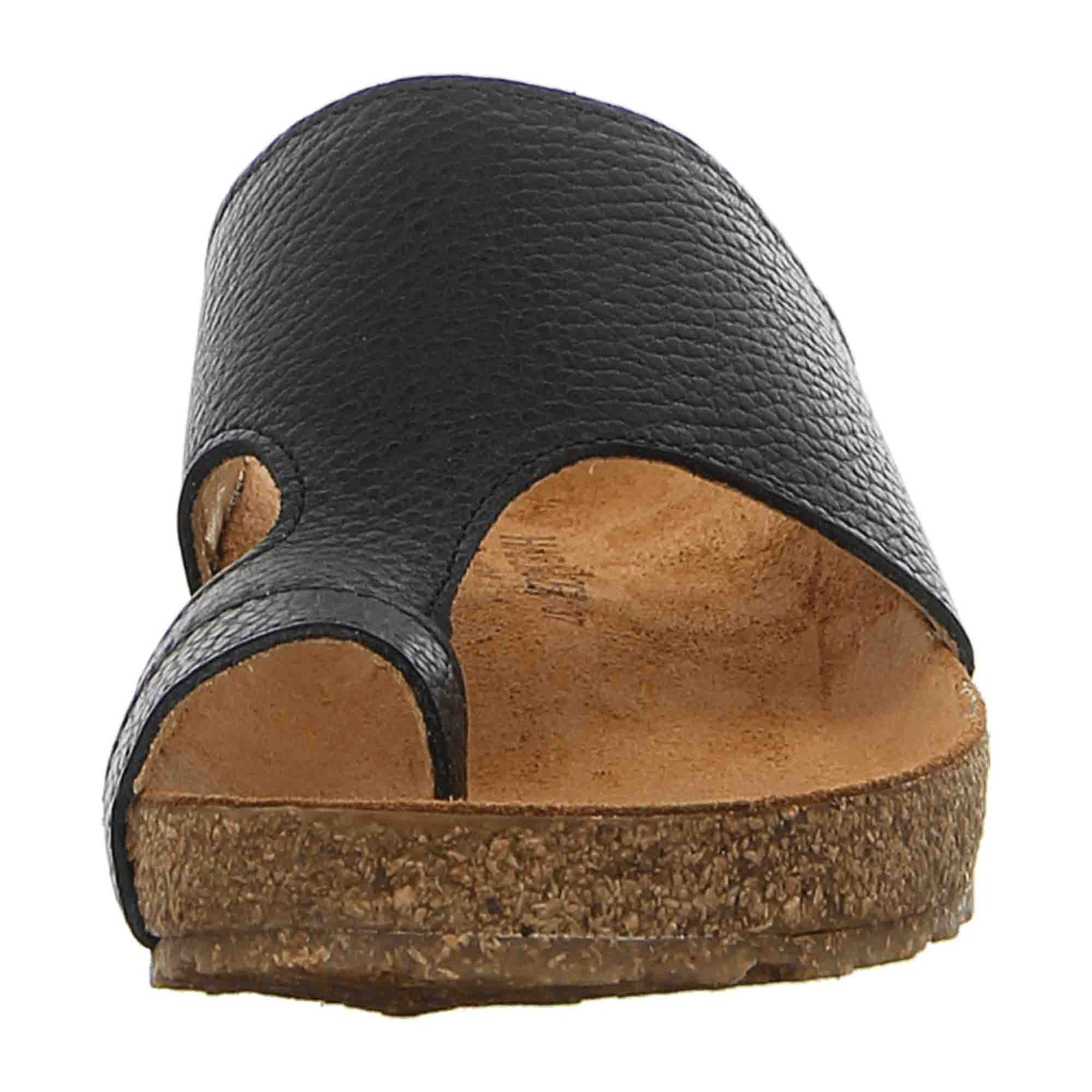 Haflinger Bio Anka Women's Sandals - Eco-Friendly, Stylish Black Leather