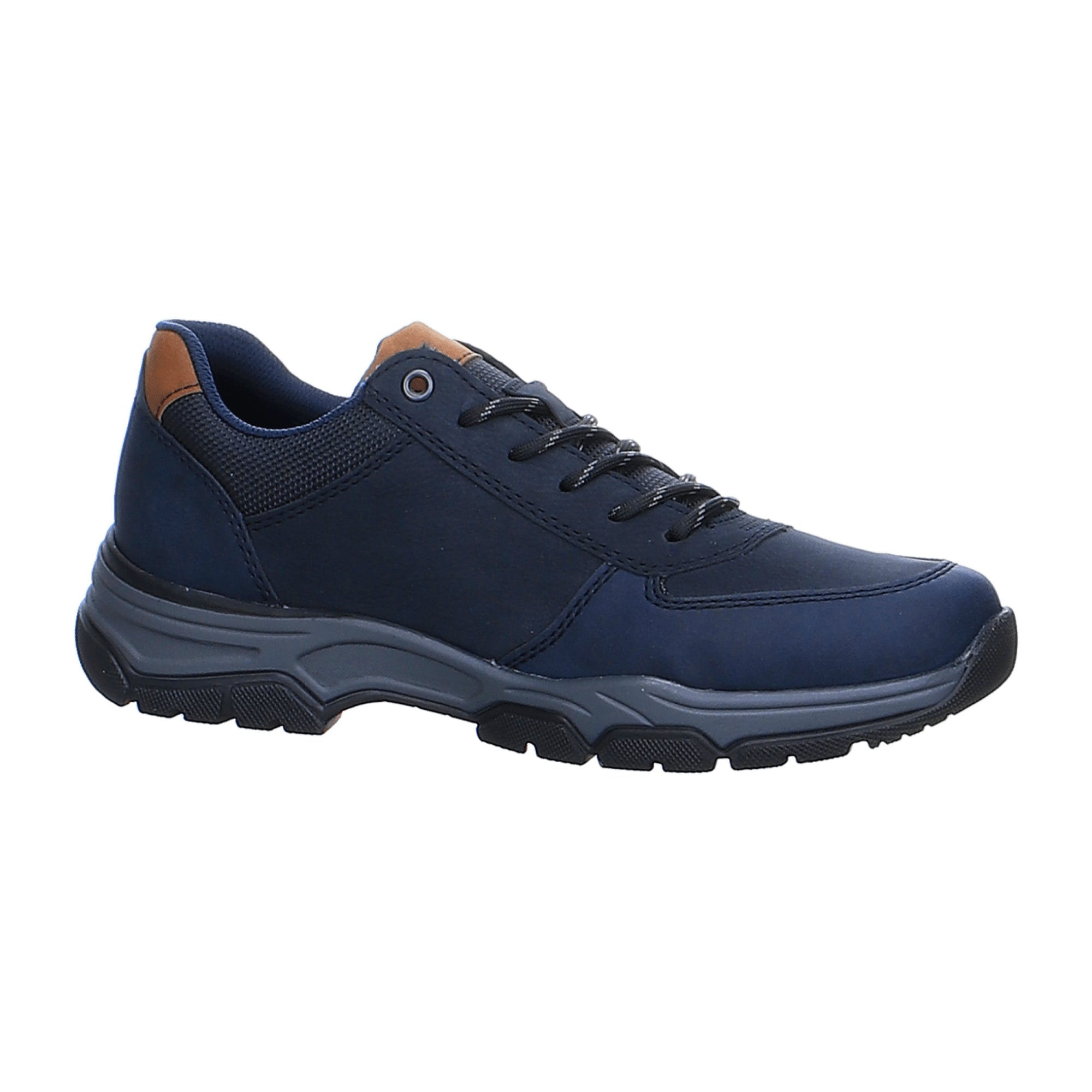 Rieker Blue Lace-Up Shoes with Removable Insole and Wide Fit