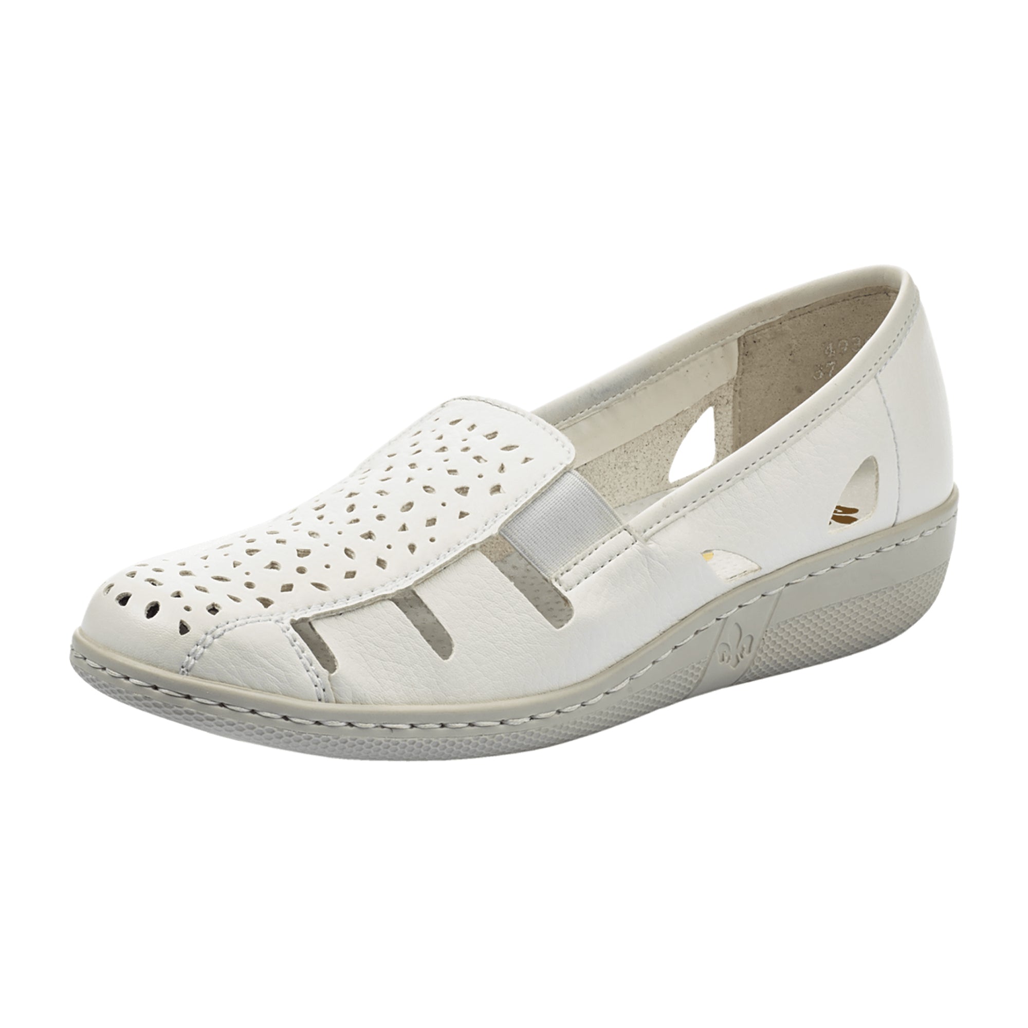 Rieker Comfortable White Slippers for Women Stylish and Versatile Footwear