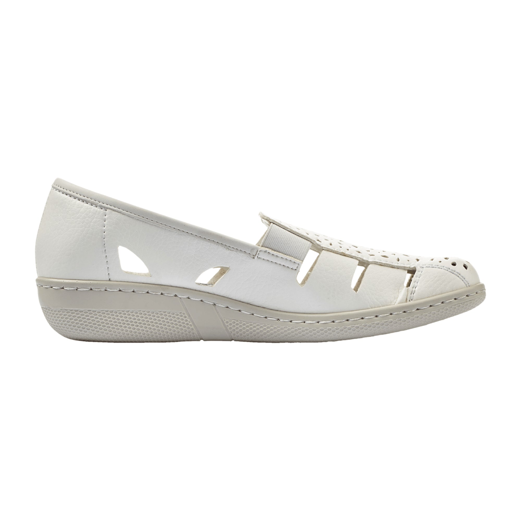 Rieker Comfortable White Slippers for Women Stylish and Versatile Footwear