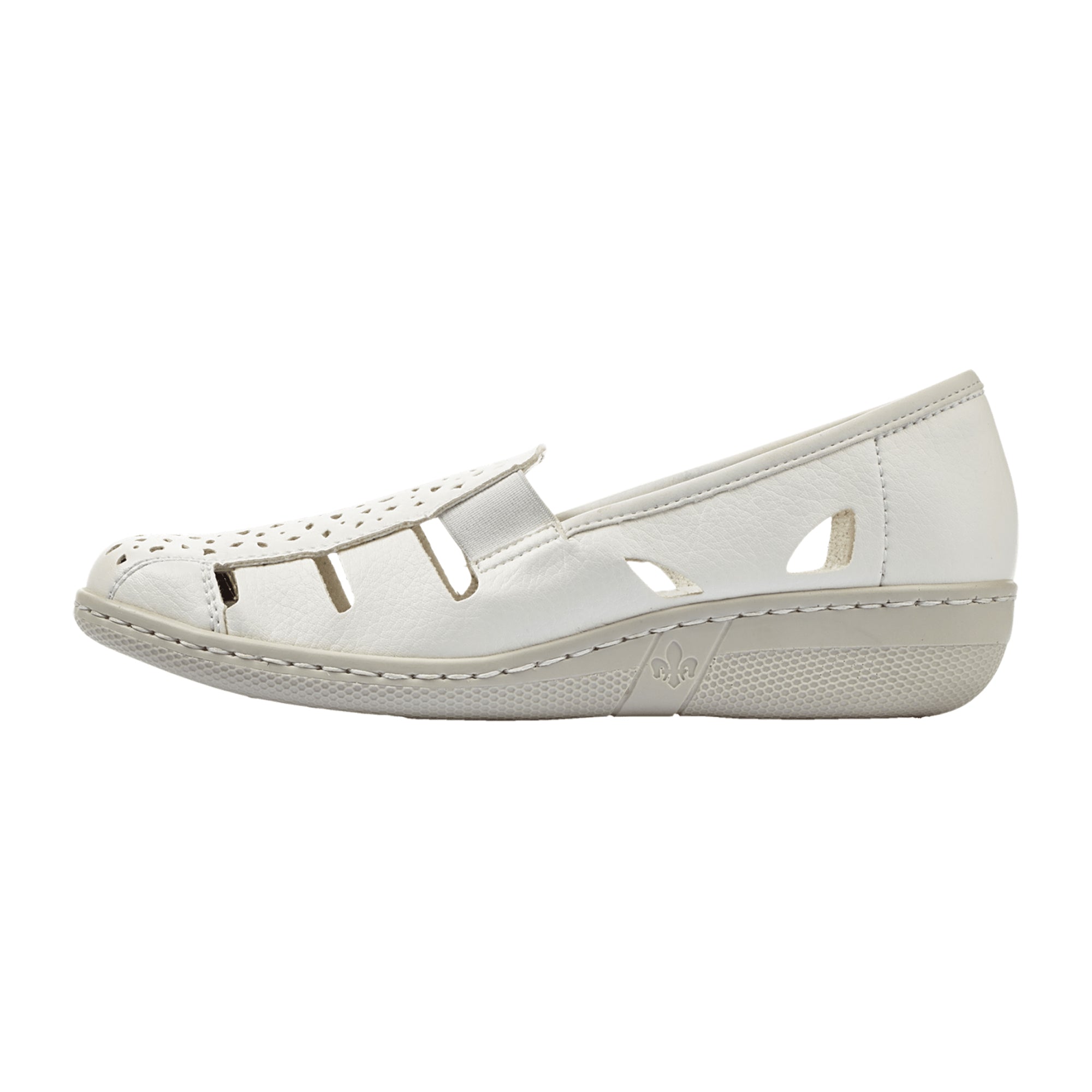 Rieker Comfortable White Slippers for Women Stylish and Versatile Footwear