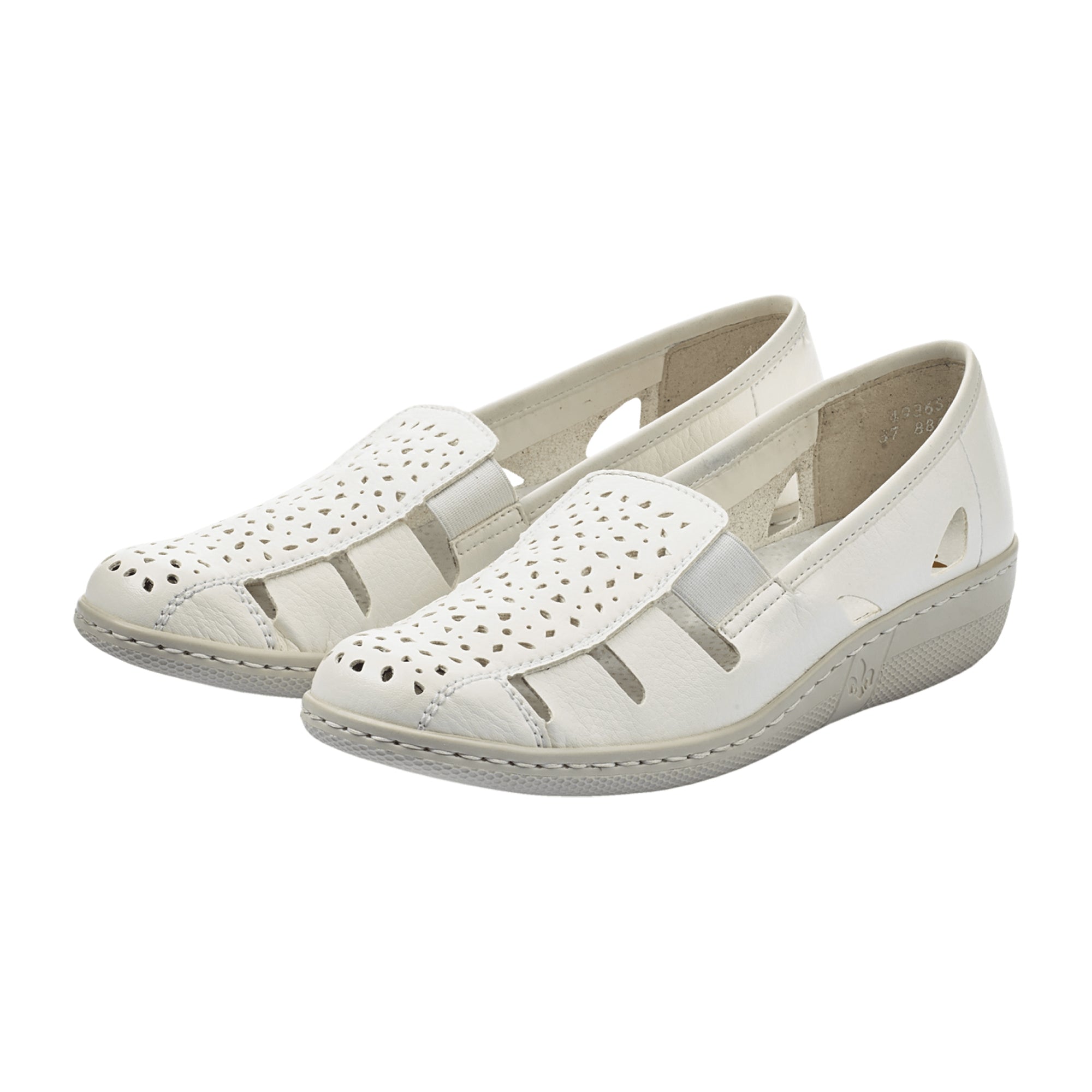 Rieker Comfortable White Slippers for Women Stylish and Versatile Footwear