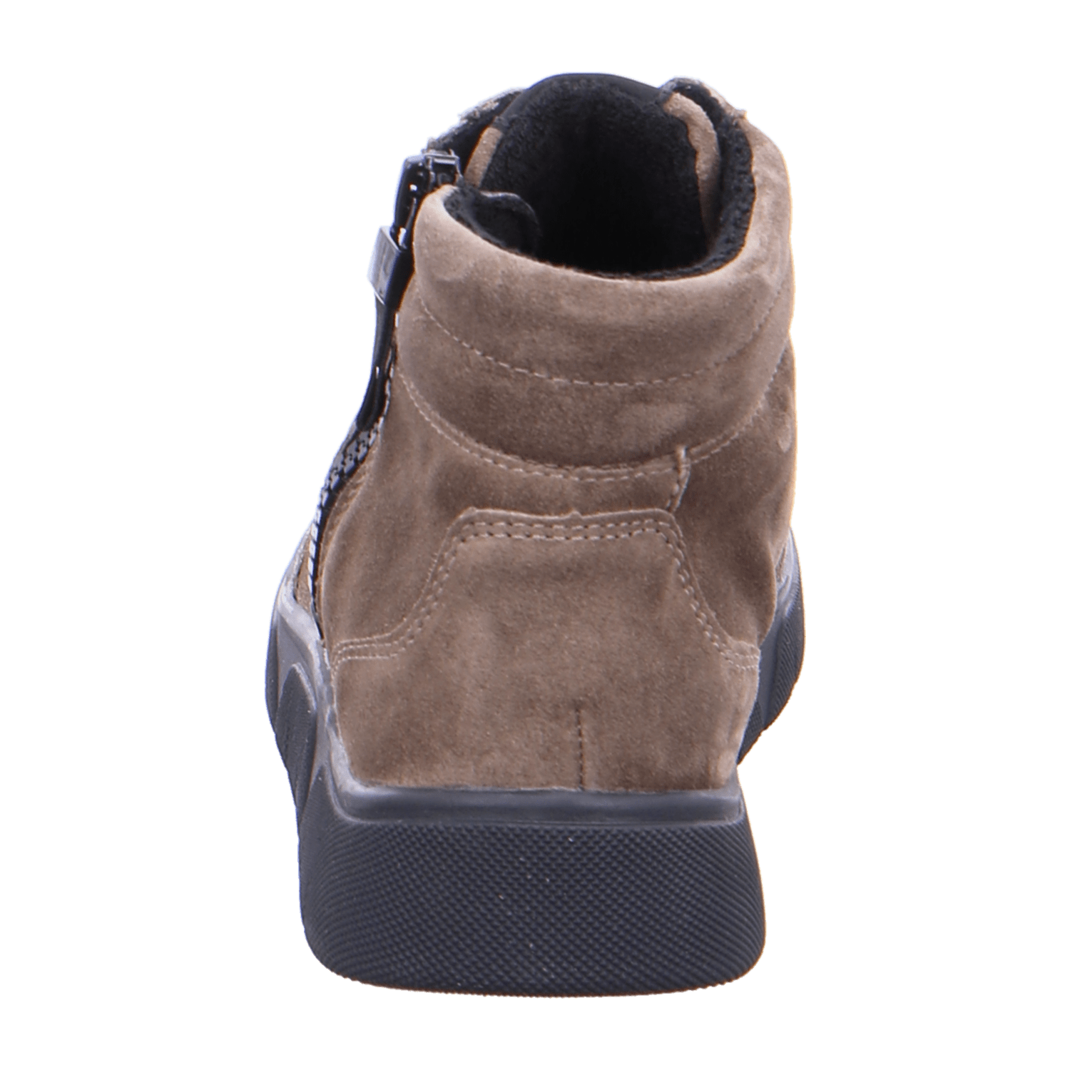 ARA ROM Women's Sneakers in Grey Velour Leather with Lace-Up Closure and Round Toe