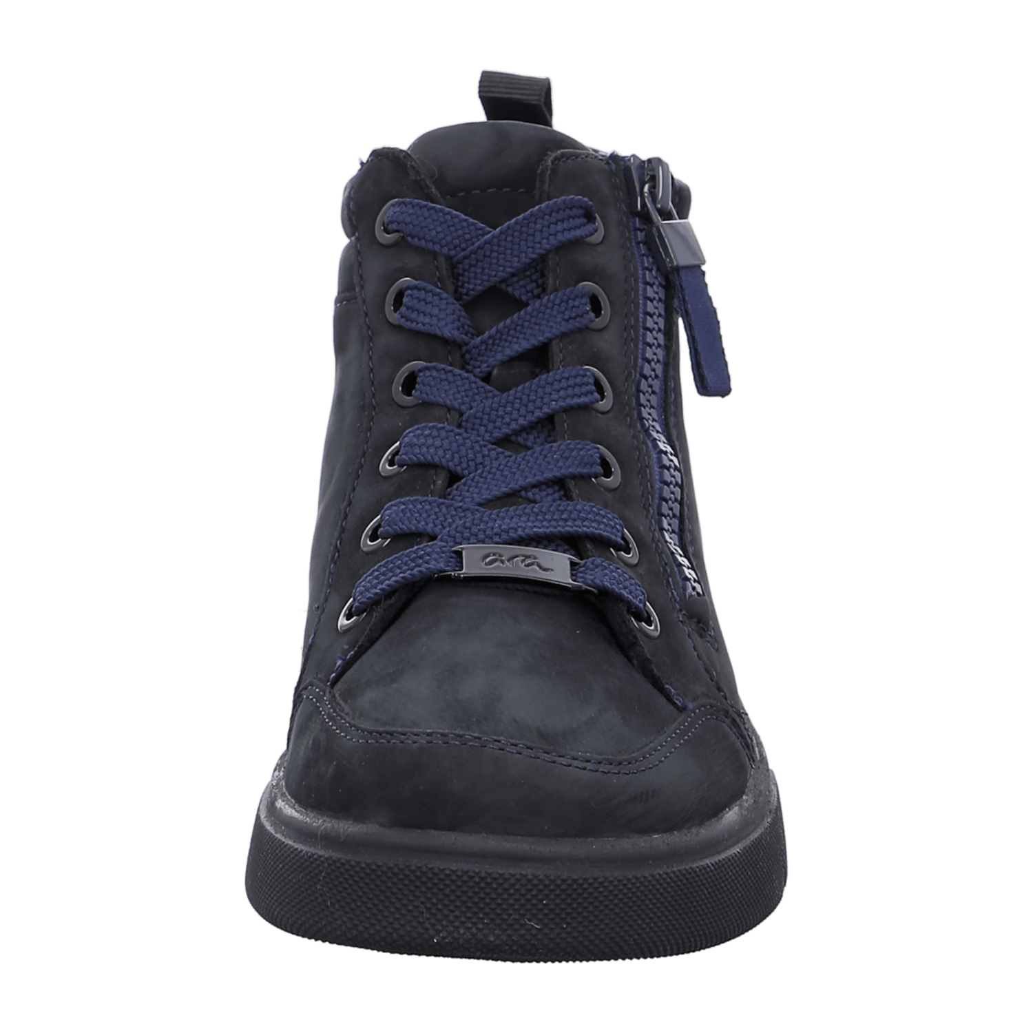 ARA ROM Women's Sneakers in Blue Suede with Lace-Up Closure