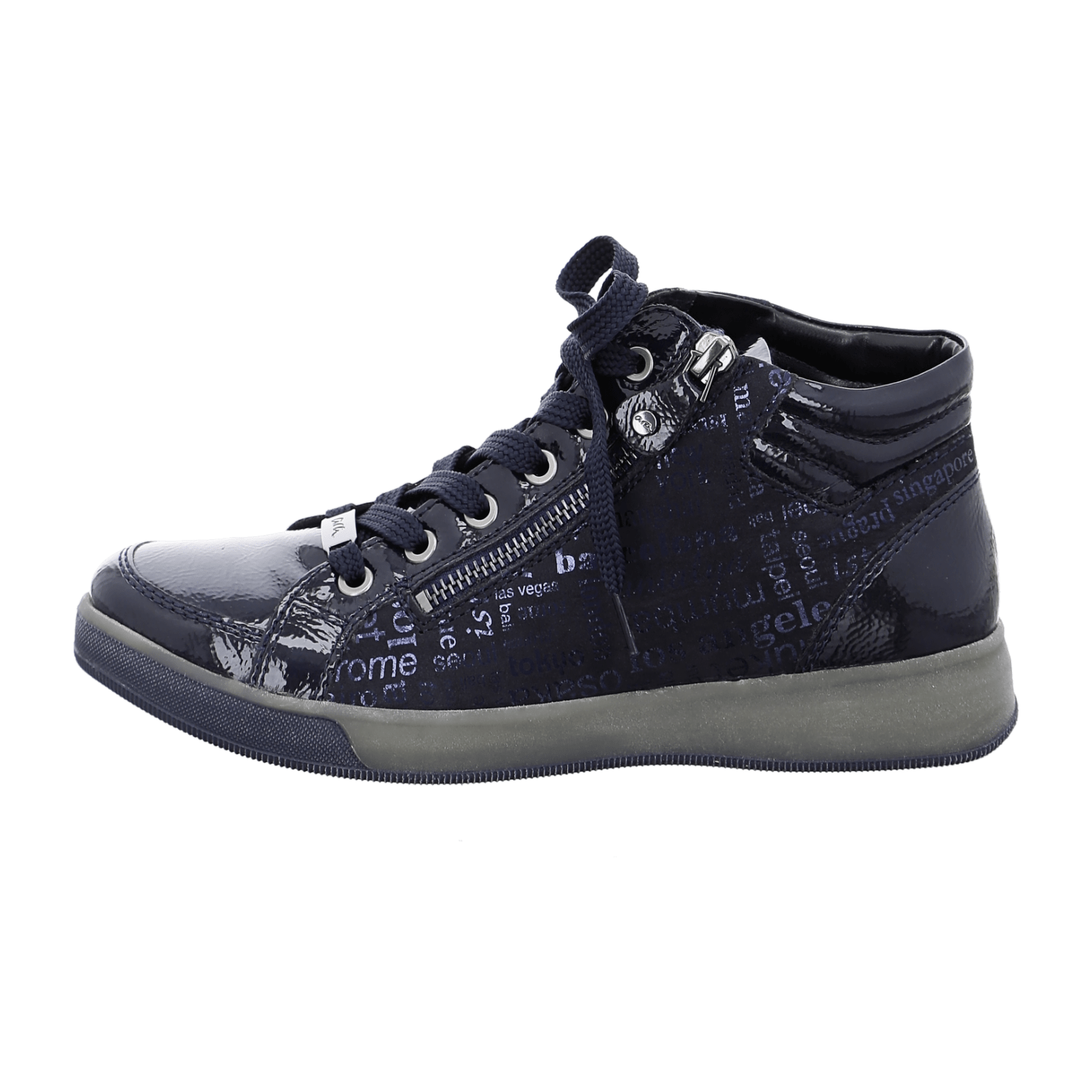 ARA Women's Blue Sneakers - Lace-Up Synthetic Shoes with Textile Lining and Polyurethane Sole