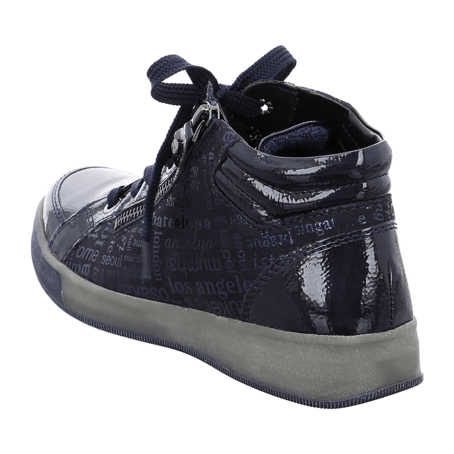 ARA Women's Blue Sneakers - Lace-Up Synthetic Shoes with Textile Lining and Polyurethane Sole