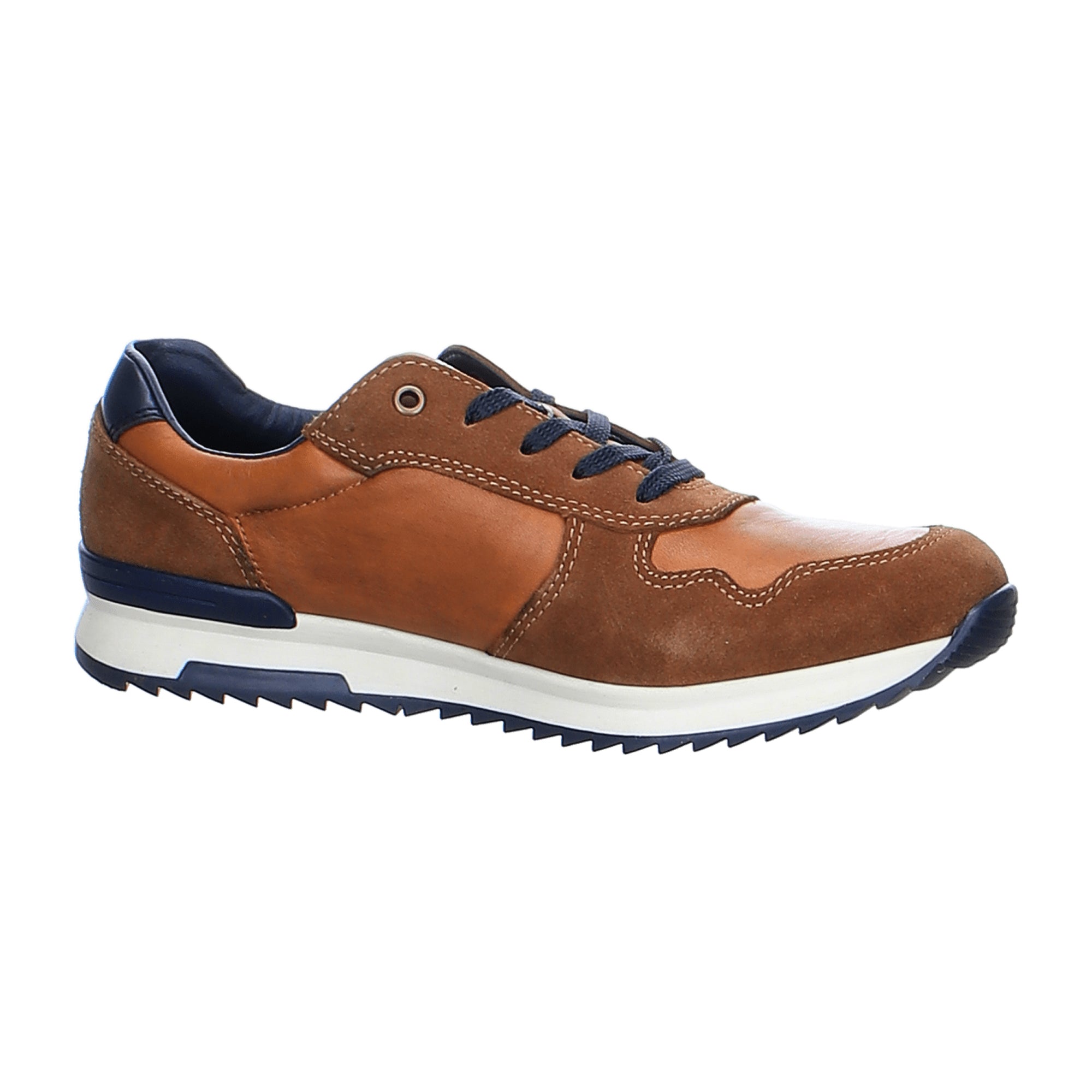 Rieker Men's Brown Sporty Lace-Up Shoes Comfortable Leather Casual Footwear