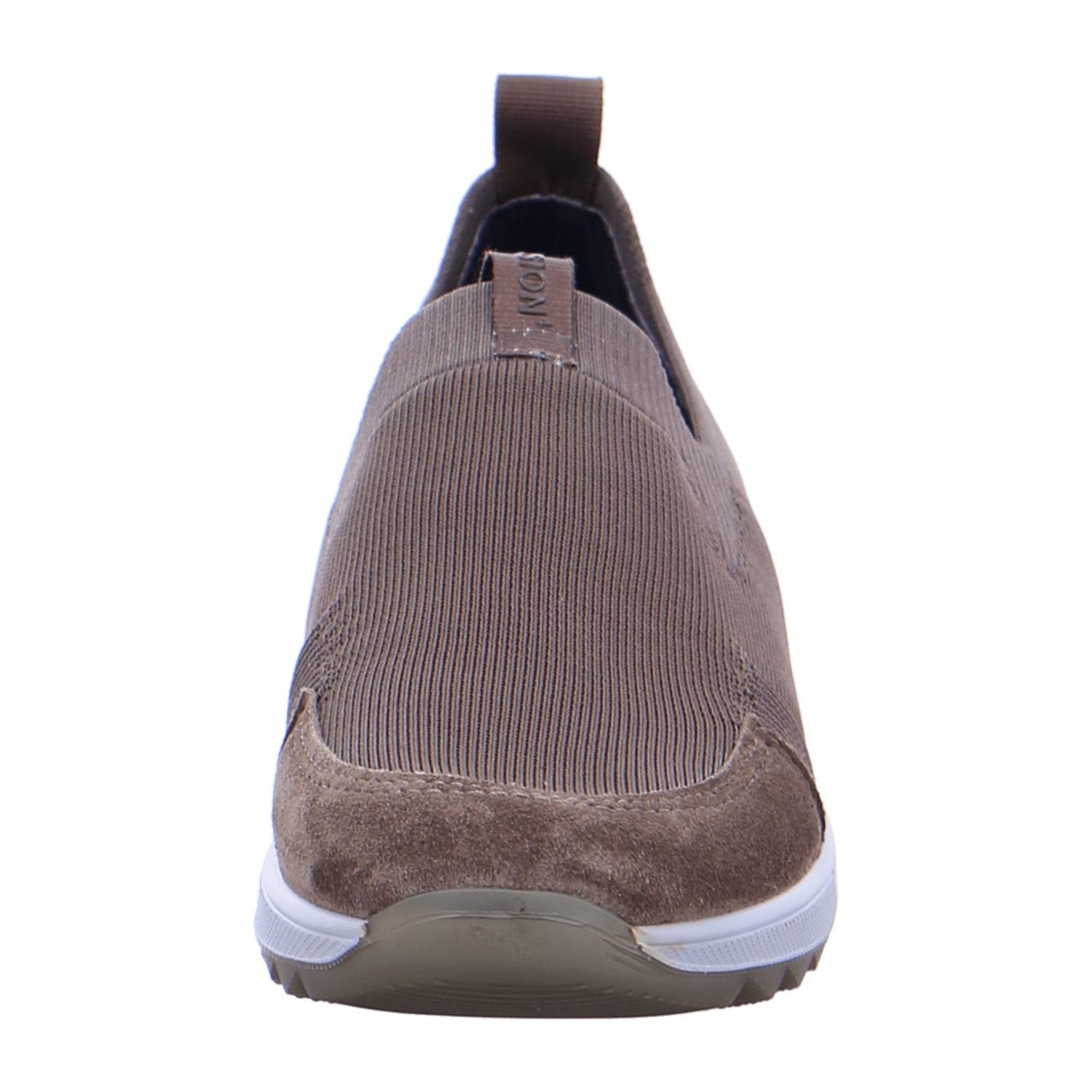 ARA VENICE Women's Cotton Slip-On Loafers in Grey with Round Toe