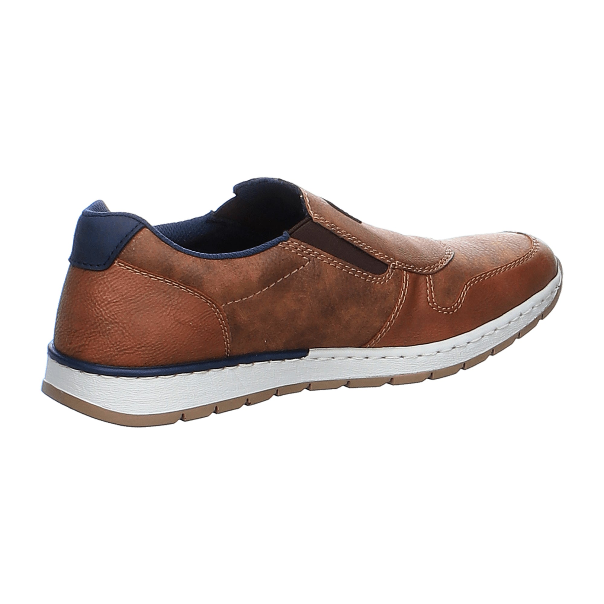 Rieker Men's Brown Slip-On Shoes with Cushioned Sole and Comfortable Fit