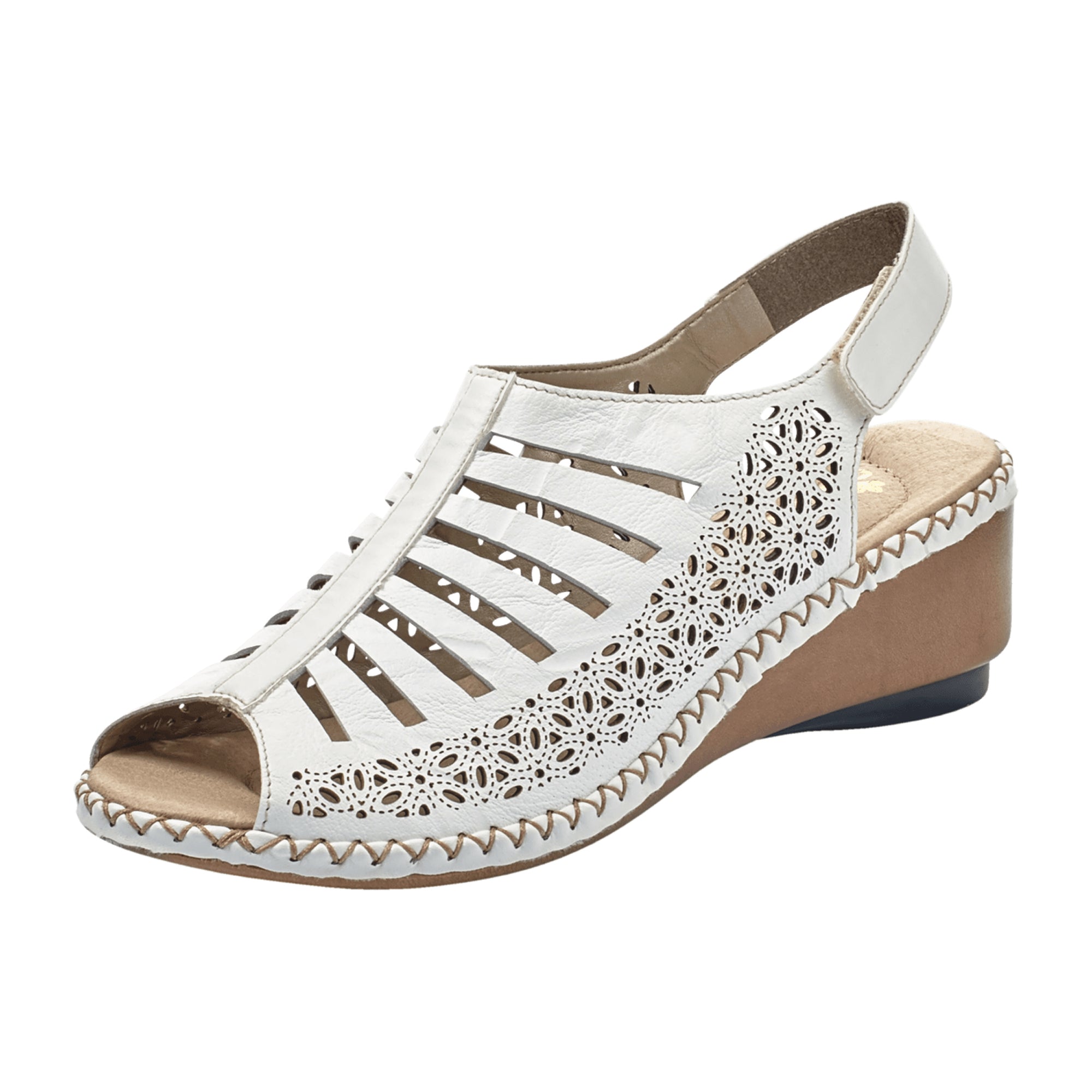 Rieker Comfortable White Sandals for Women Stylish and Versatile Footwear