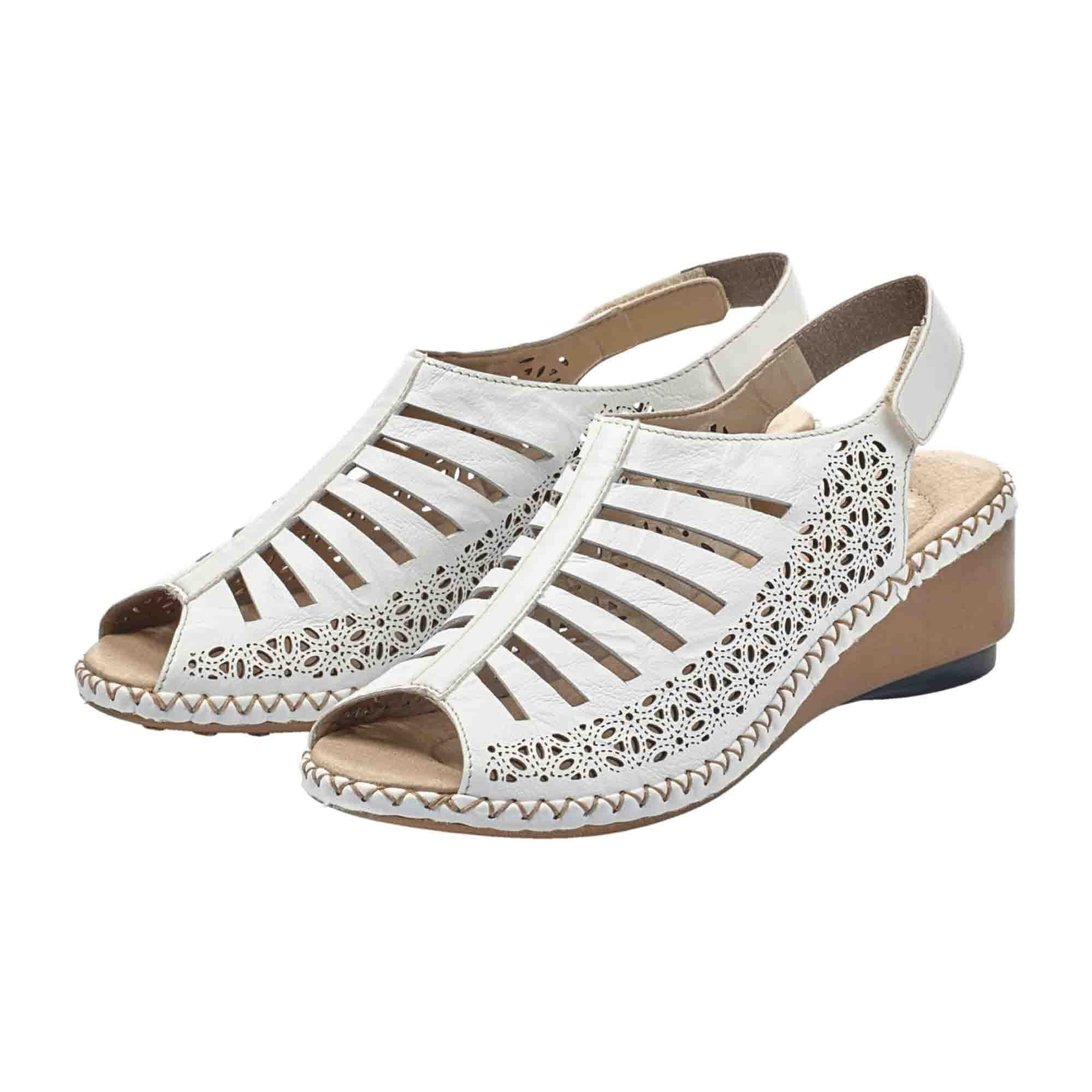 Rieker Comfortable White Sandals for Women Stylish and Versatile Footwear