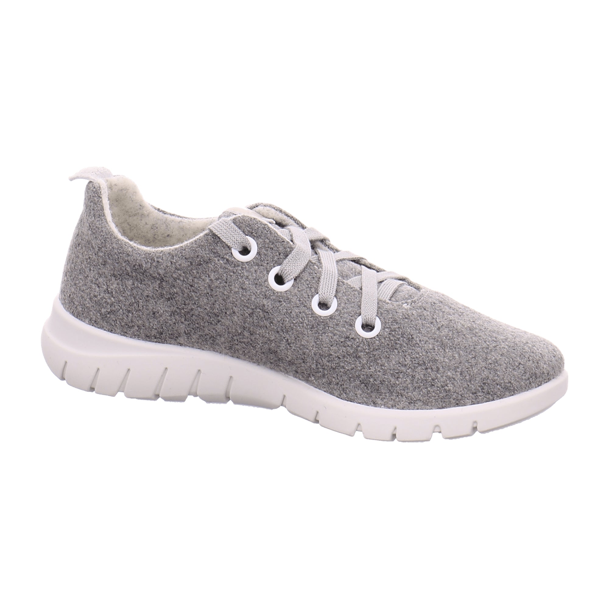 Rohde Women's Grey Athletic Lace-Up Shoes Comfortable Textile Upper