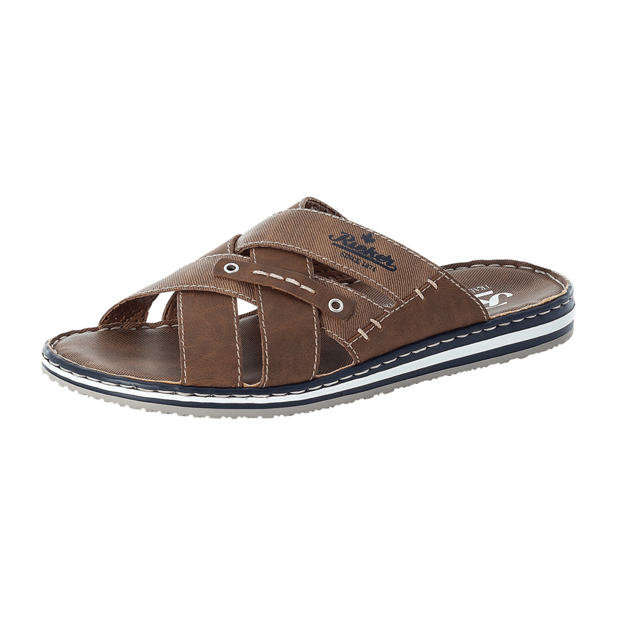 Rieker 21599-24 Brown Slide Sandals for Men Comfortable and Stylish Footwear