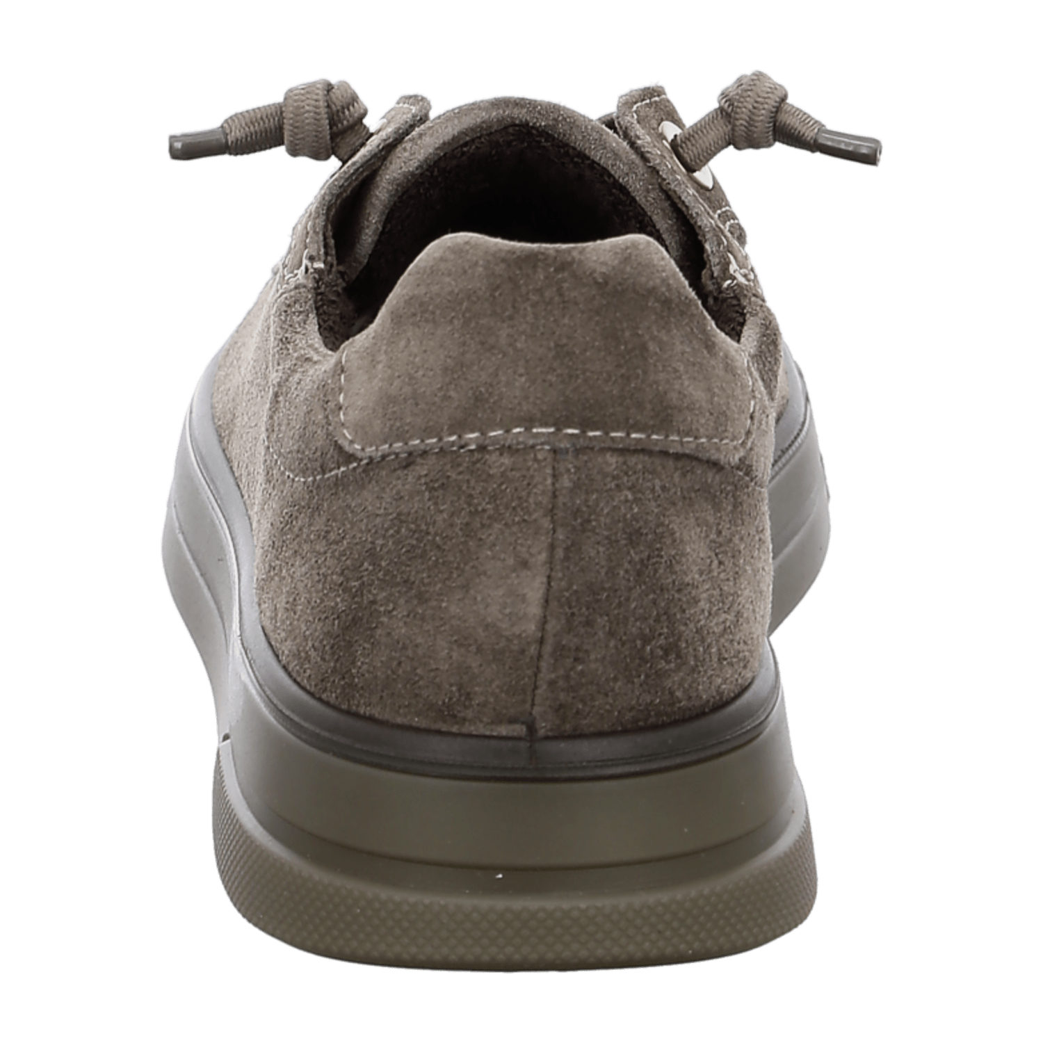 ARA FRISCO Women's Velour Leather Sneakers with Lace-Up in Gray