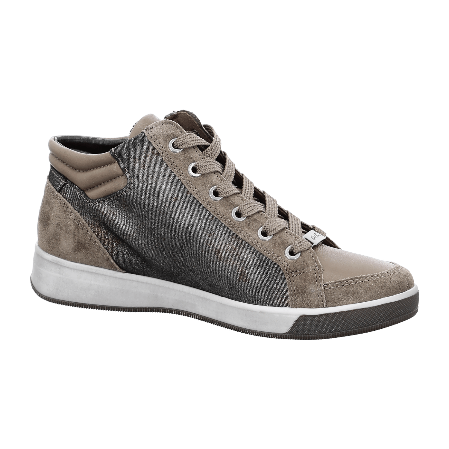 ARA Women's Sneakers in Grey Suede with Lace-Up Closure and Open Toe - Bartel-Shop