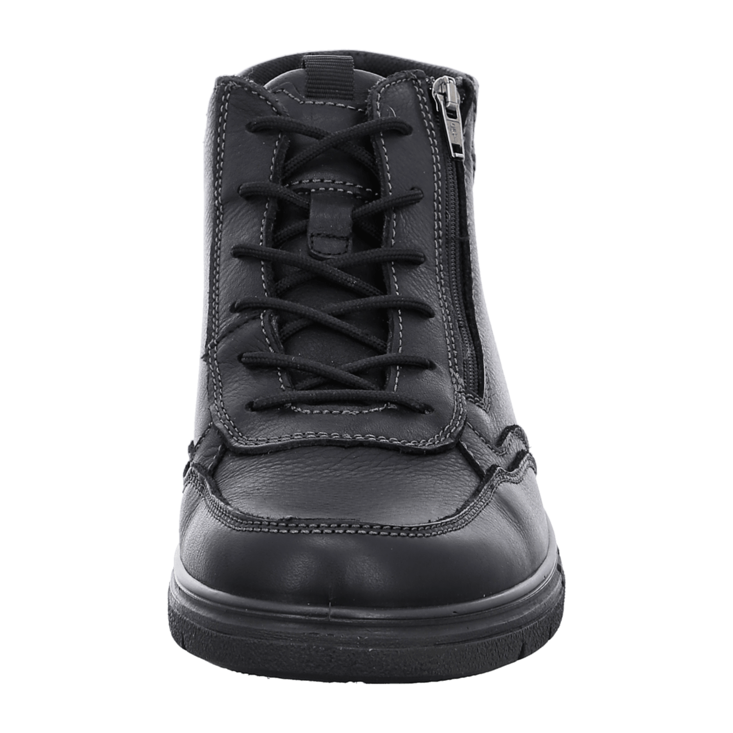 ARA Men's Leather Derby Shoes with Lace-Up Closure in Black