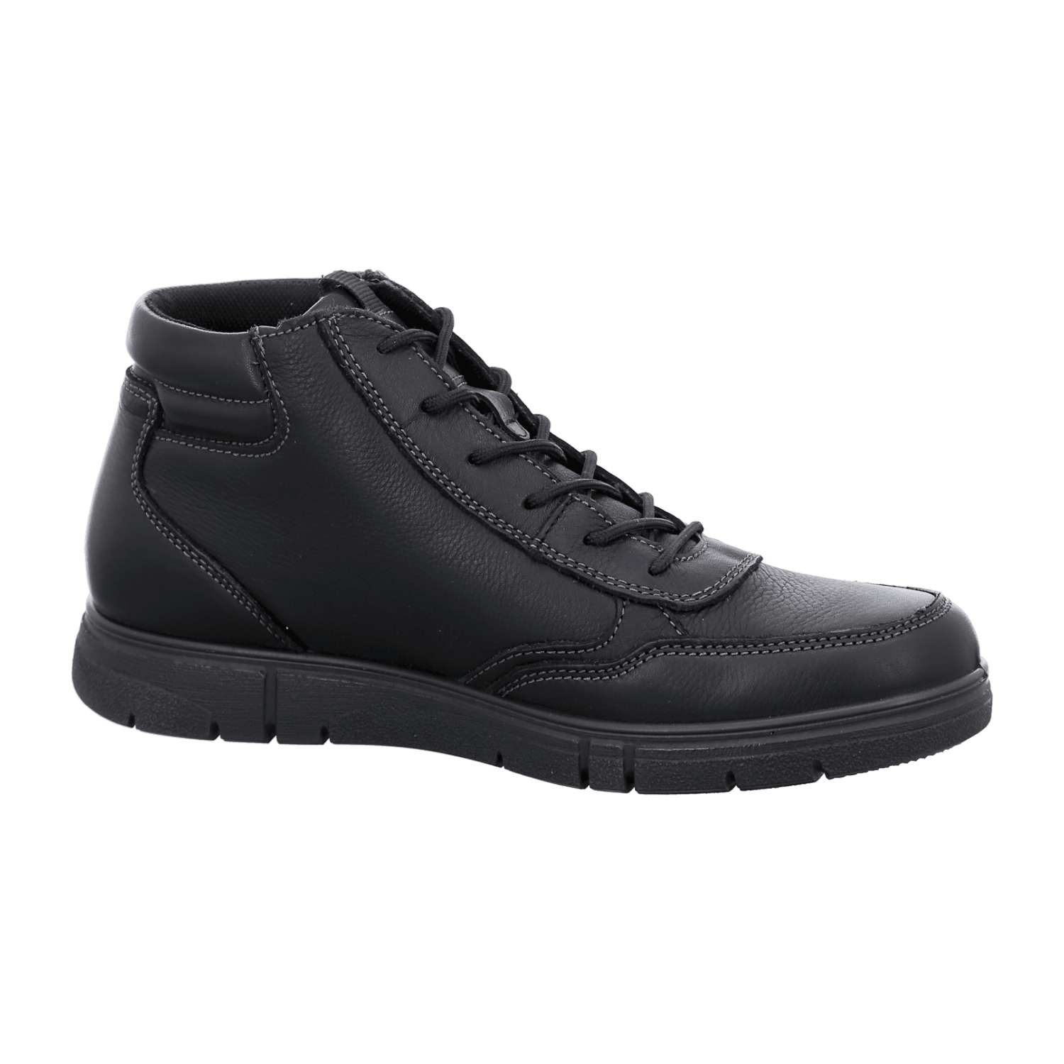 ARA Men's Leather Derby Shoes with Lace-Up Closure in Black