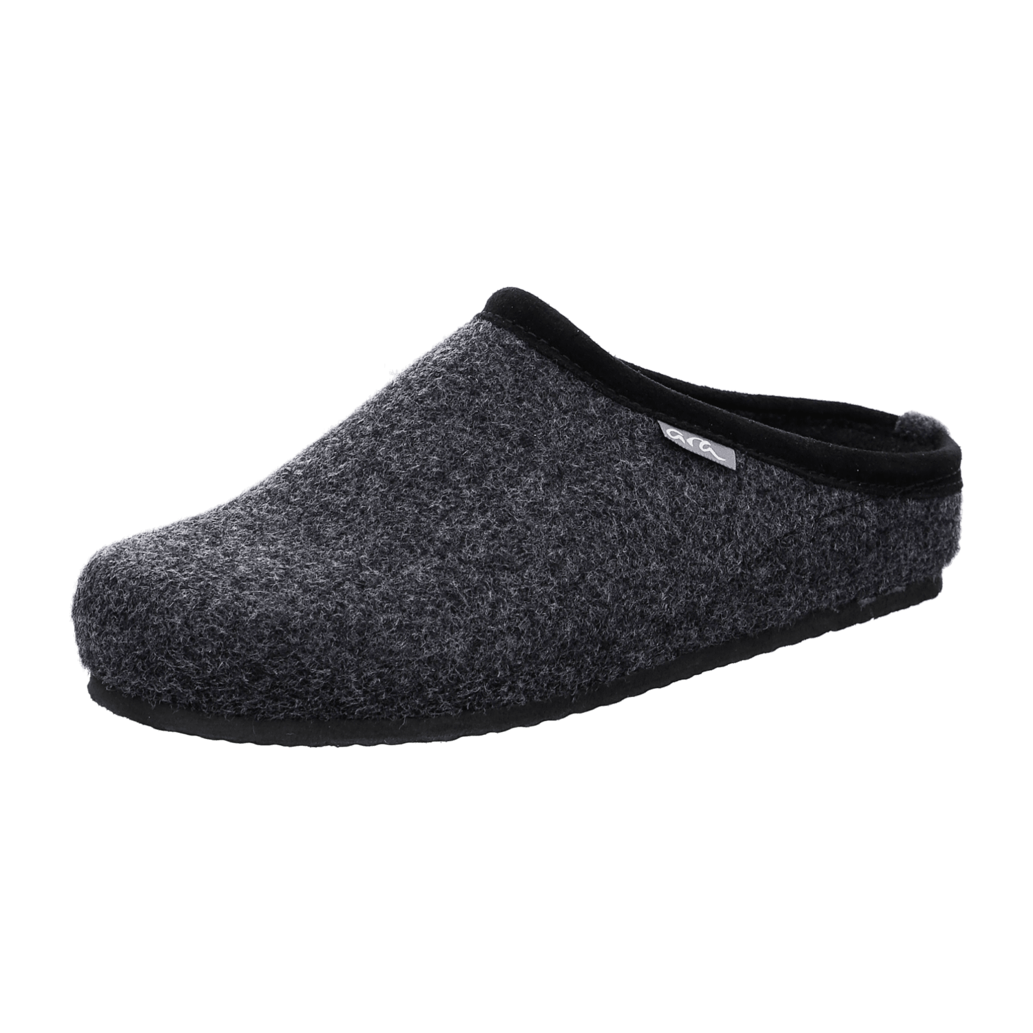 ARA ENZO Men's Wool Felt Slippers in Classic Grey - Casual Comfort with Textile Lining
