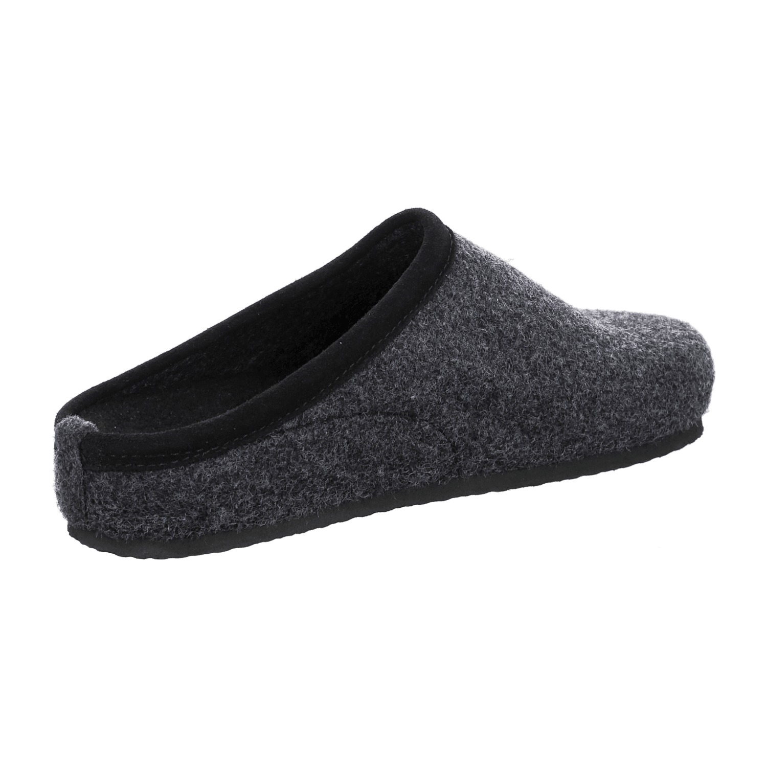 ARA ENZO Men's Wool Felt Slippers in Classic Grey - Casual Comfort with Textile Lining