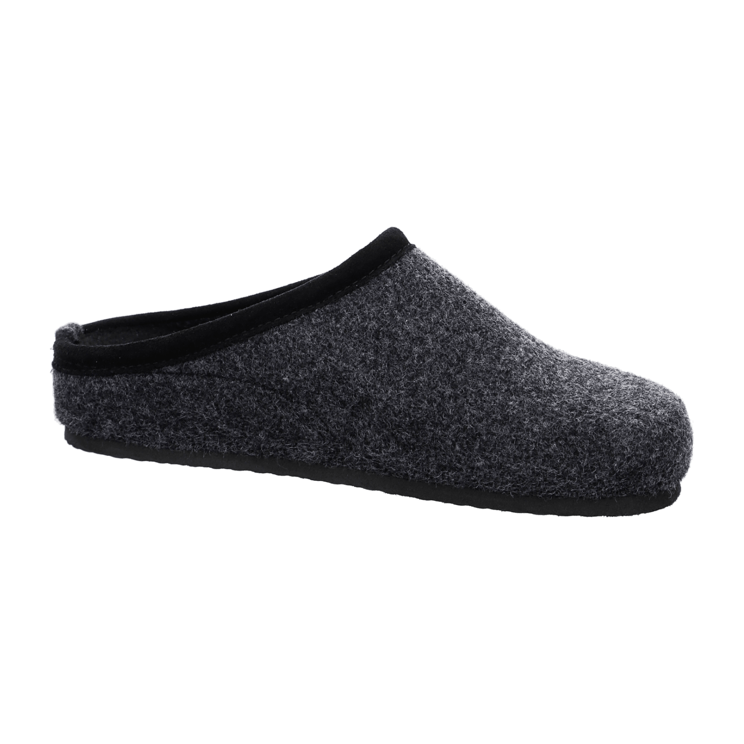 ARA ENZO Men's Wool Felt Slippers in Classic Grey - Casual Comfort with Textile Lining