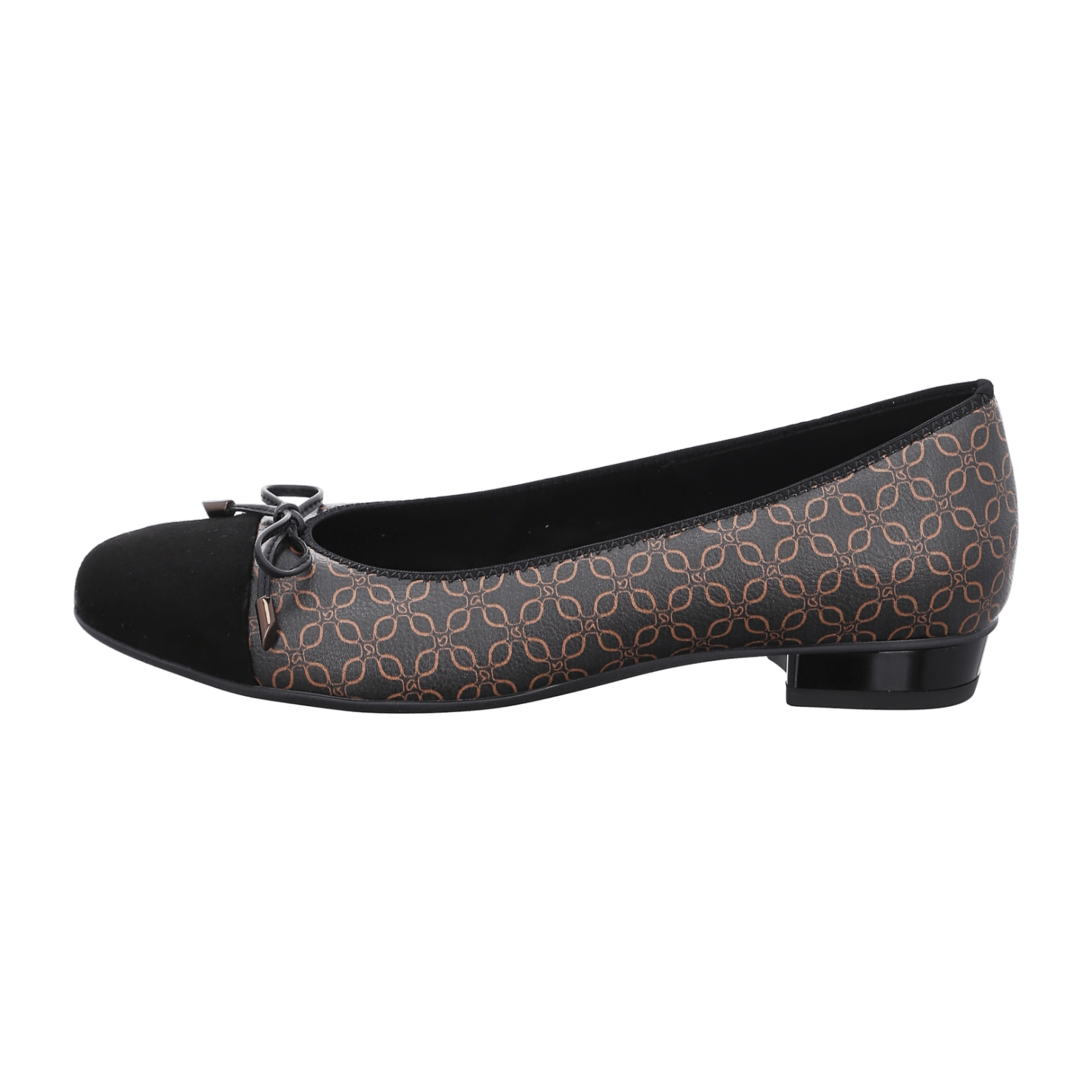 ARA BARI Women's Synthetic Leather Ballet Flats with Textile Lining and Polyurethane Sole in Black