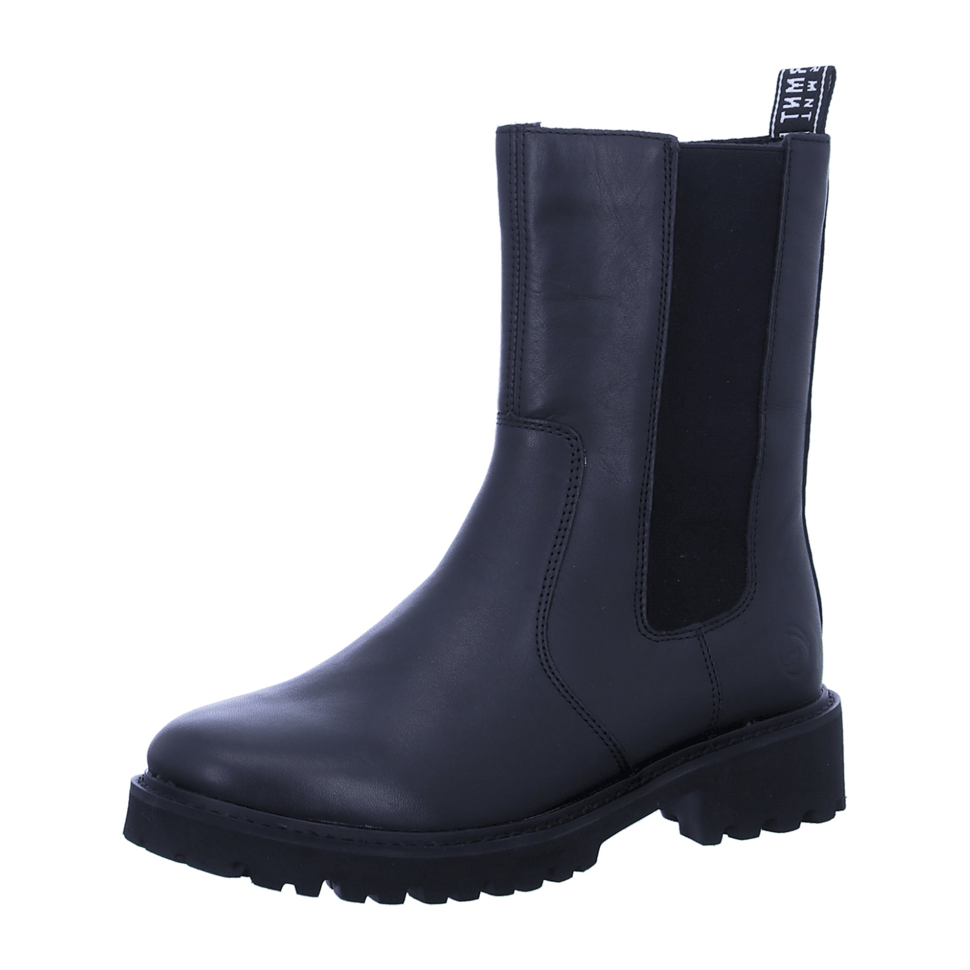 Remonte Ladies Black Leather Zip Boots with Warm Lining for Autumn Winter