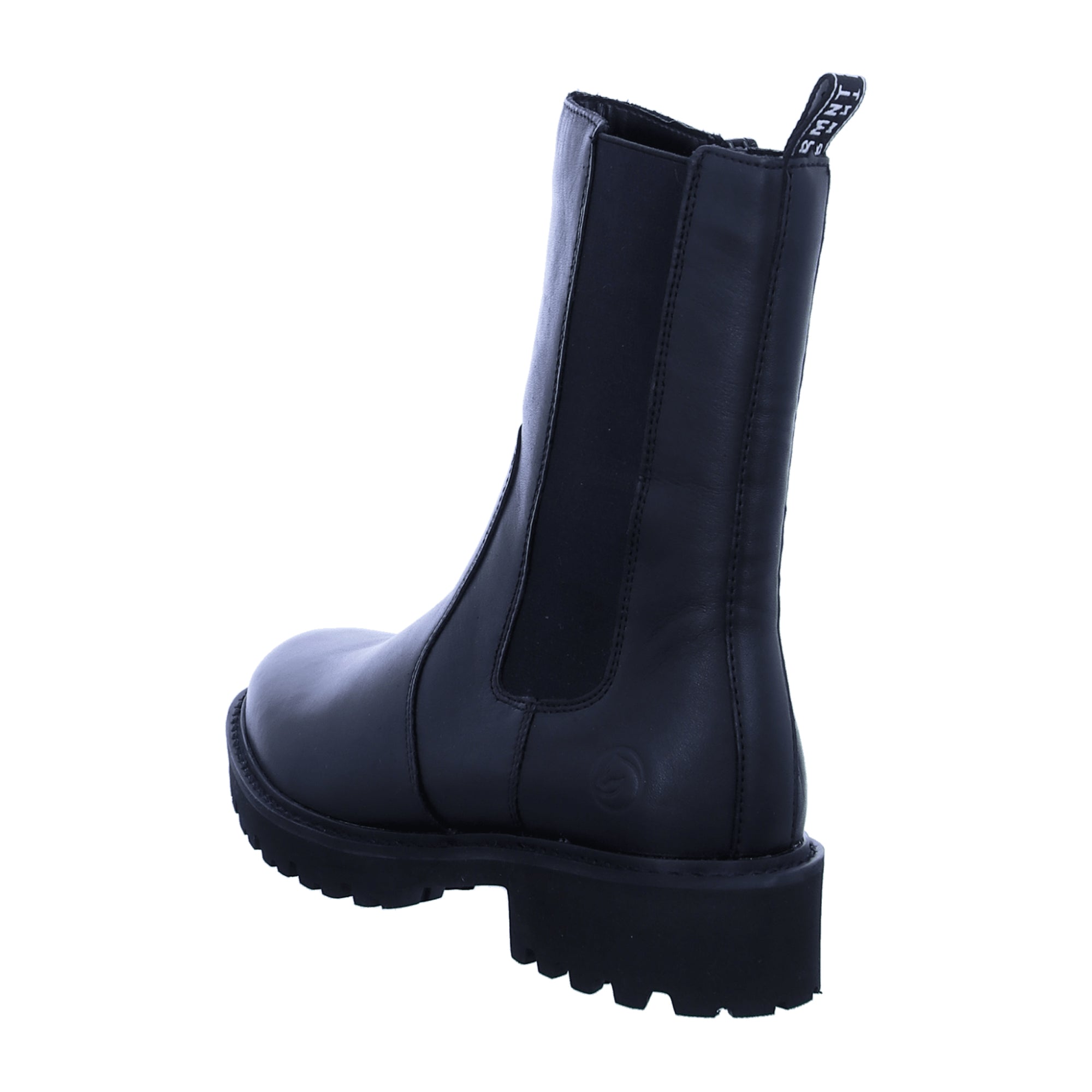 Remonte Ladies Black Leather Zip Boots with Warm Lining for Autumn Winter