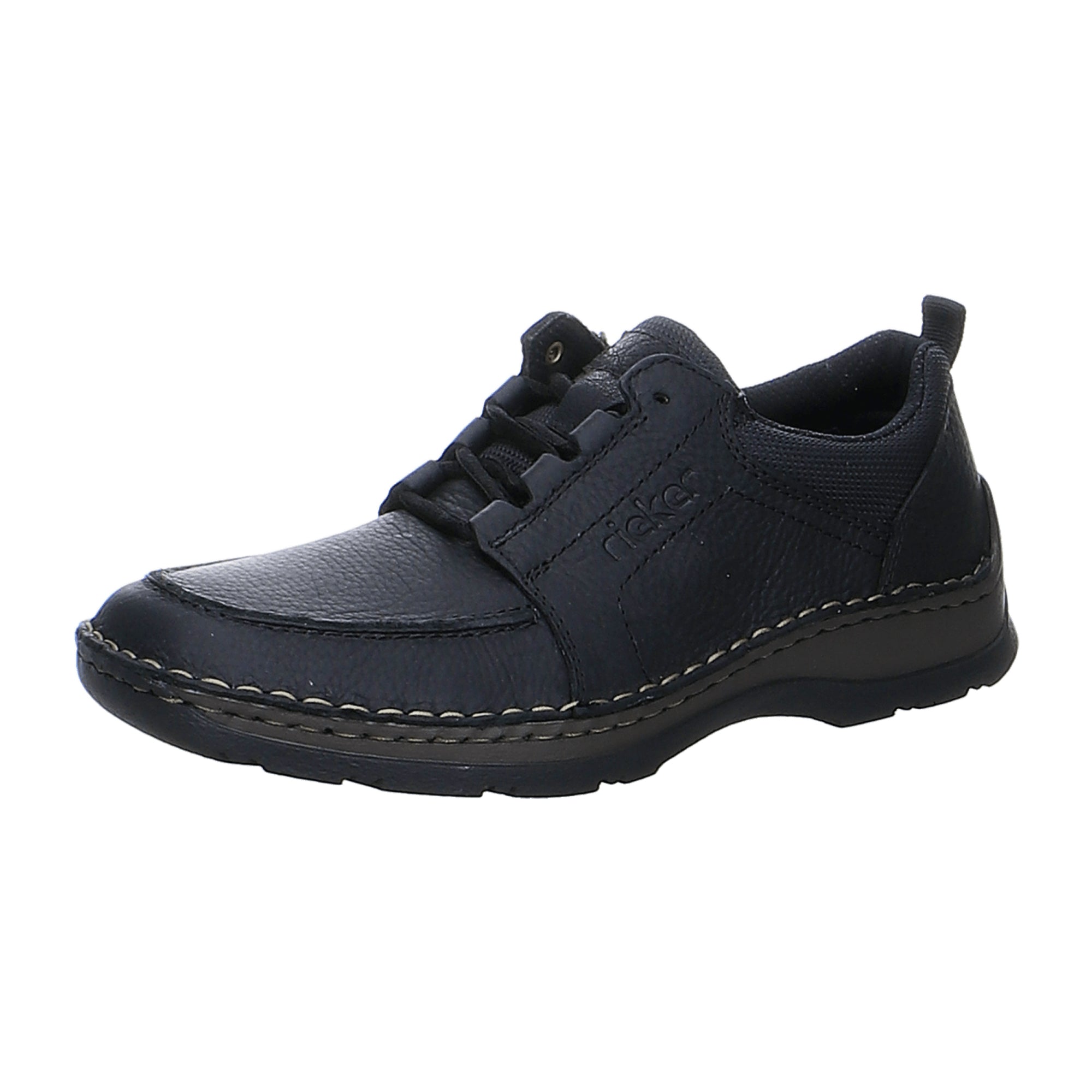 Rieker Black Lace-Up Shoes Comfortable Synthetic Leather Elegant Design